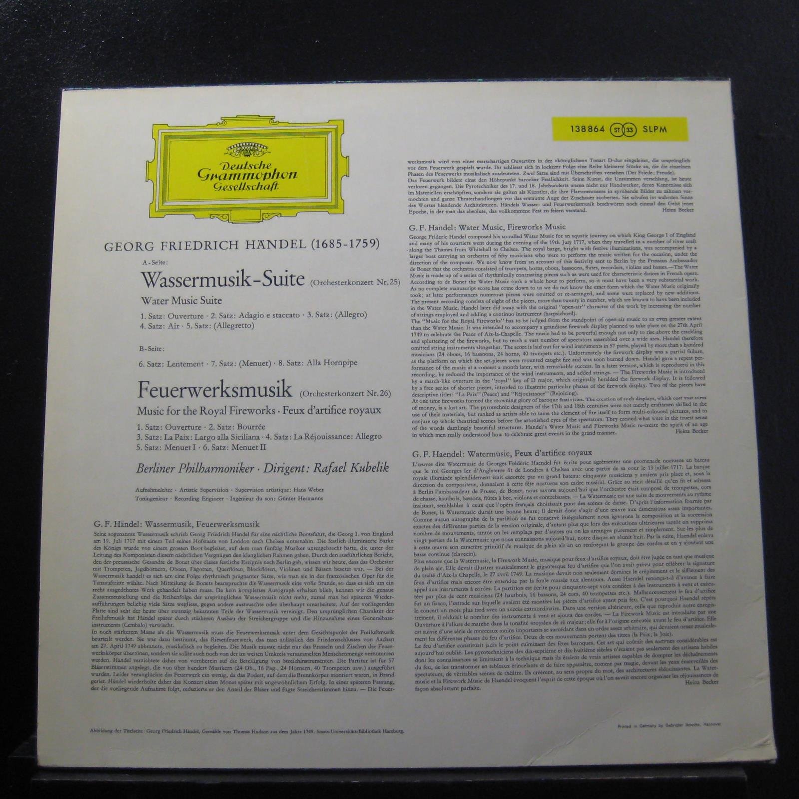 Amazon.com: HANDEL- WATER MUSIC- ROYAL FIREWORKS- BERLIN