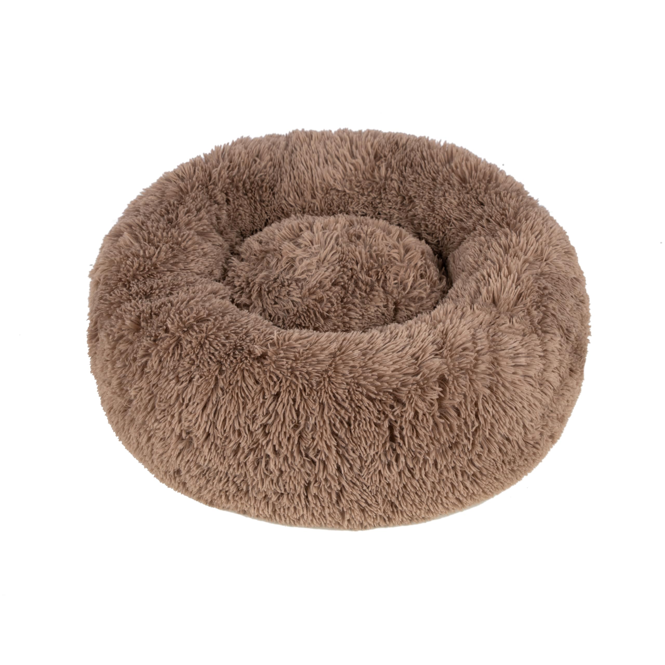 Coussin anti-anxiété pour chien stressé avec base antidérapante caramel