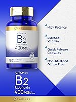 Vista 4 de Carlyle Vitamina B-2 400 mg 180 unidades Suplemento sin OMG, sin gluten Riboflavina B2