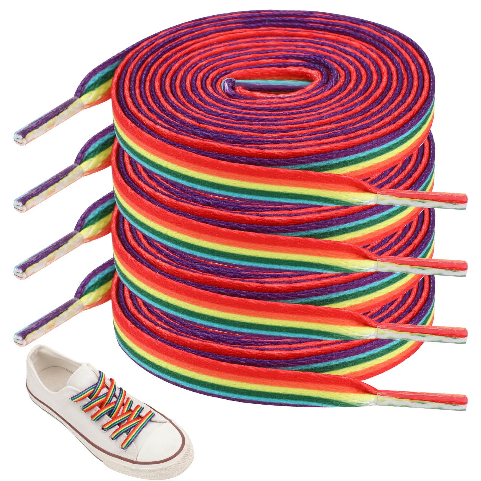 Molaincolourful Shoelaces Pairs Of Rainbow Shoelaces Colourful