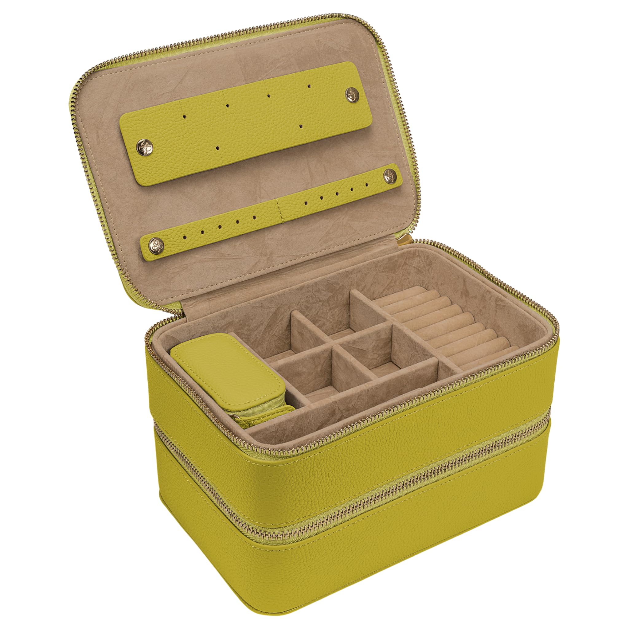 Windrose Szkatułka na biżuterię Aurora Jewelry Case Lime jasnożółta