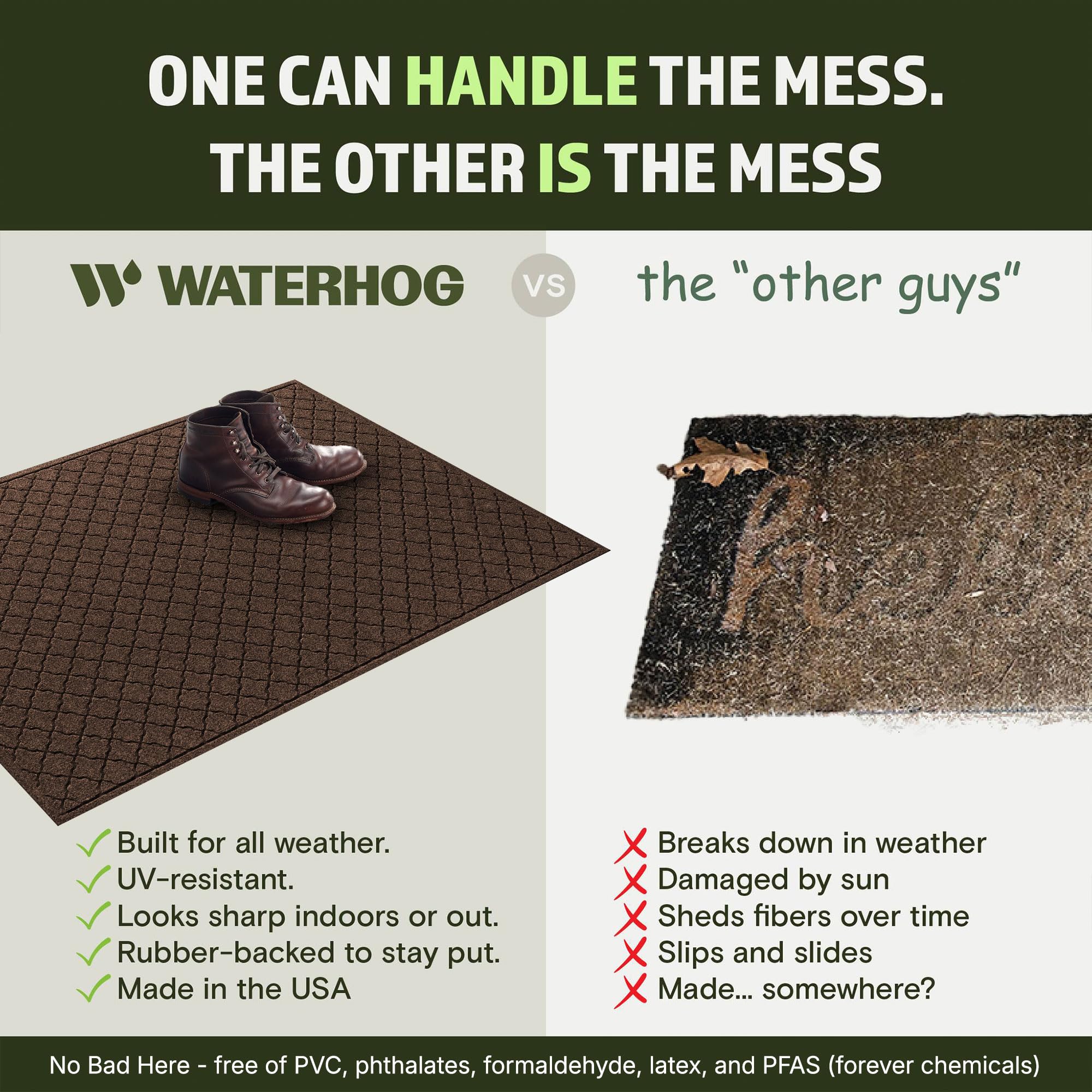 WaterHog Cordova Front Door Mat Indoor Outdoor Entrance, All-Weather Mats — Amazon image 6
