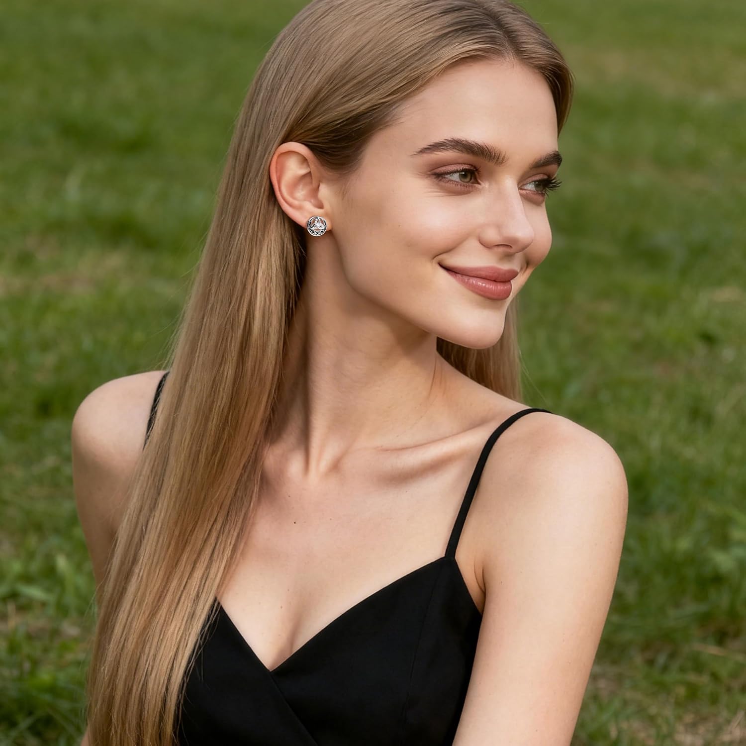 925 Sterling Silver Celtic Triquetra Witch Trinity Knot Earrings for Women