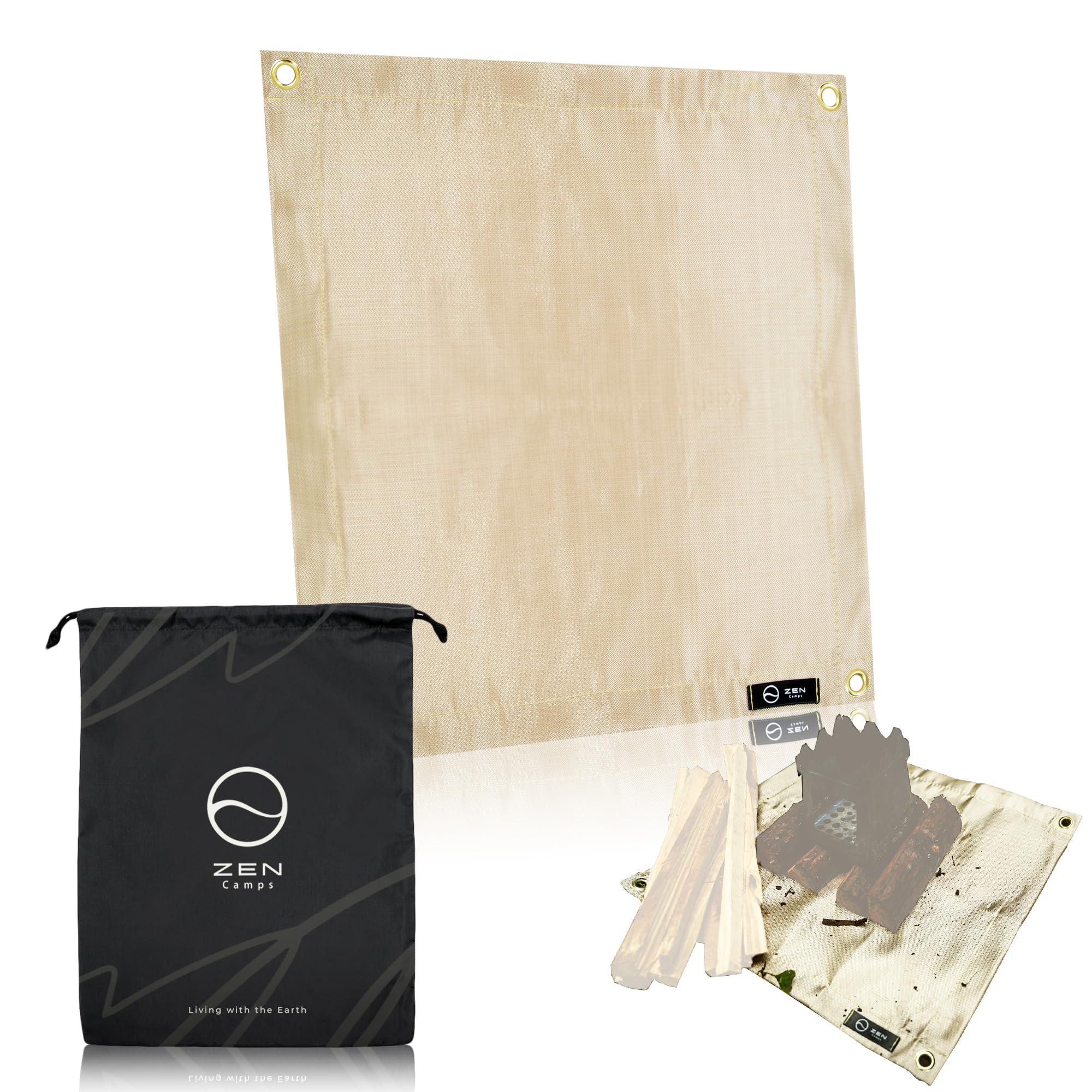 Amazon | ZEN Camps 焚き火シート 焚き火台シート スパッタ