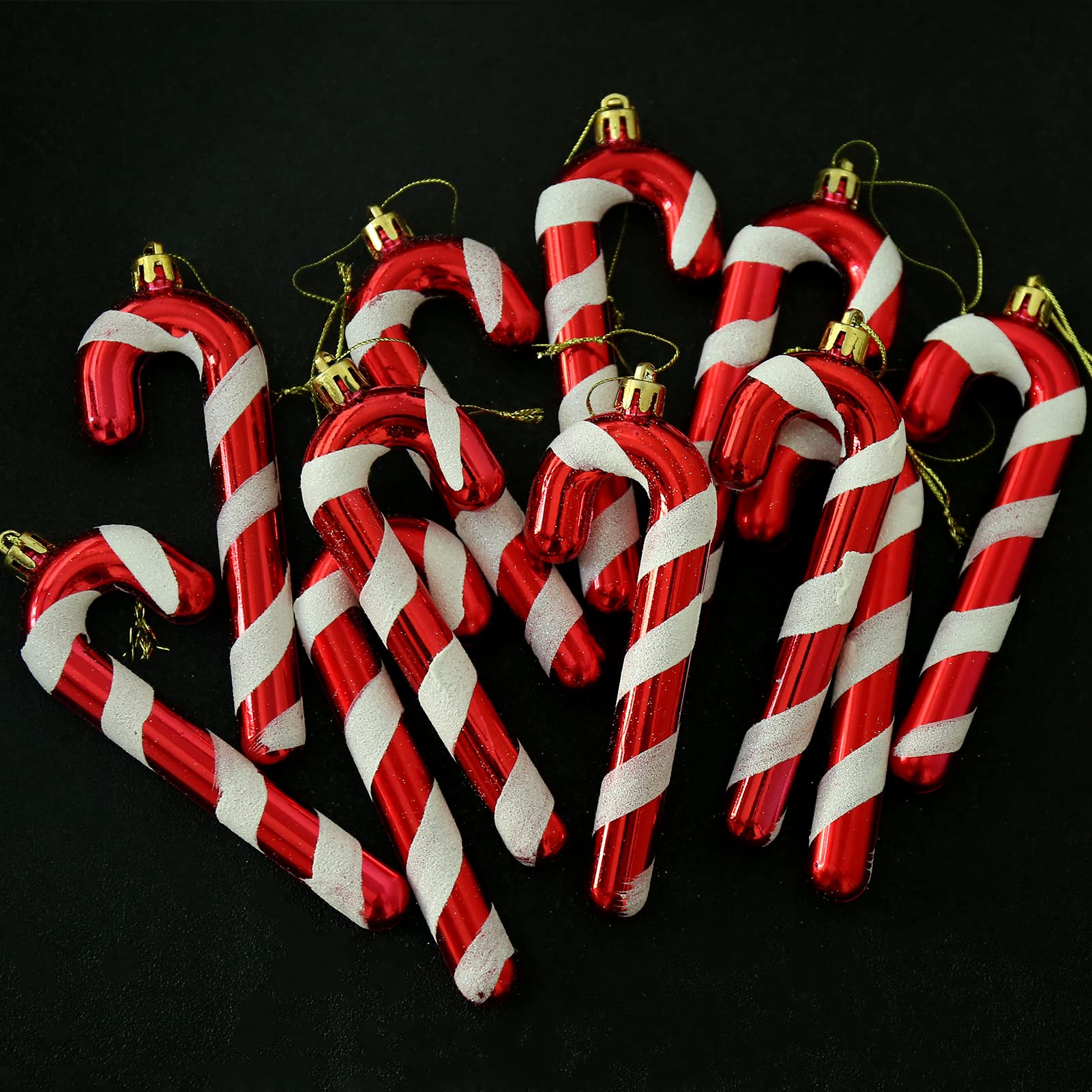 Lot De 6 Décorations De Sapin De Noël En Sucre D'orge - Pendentif