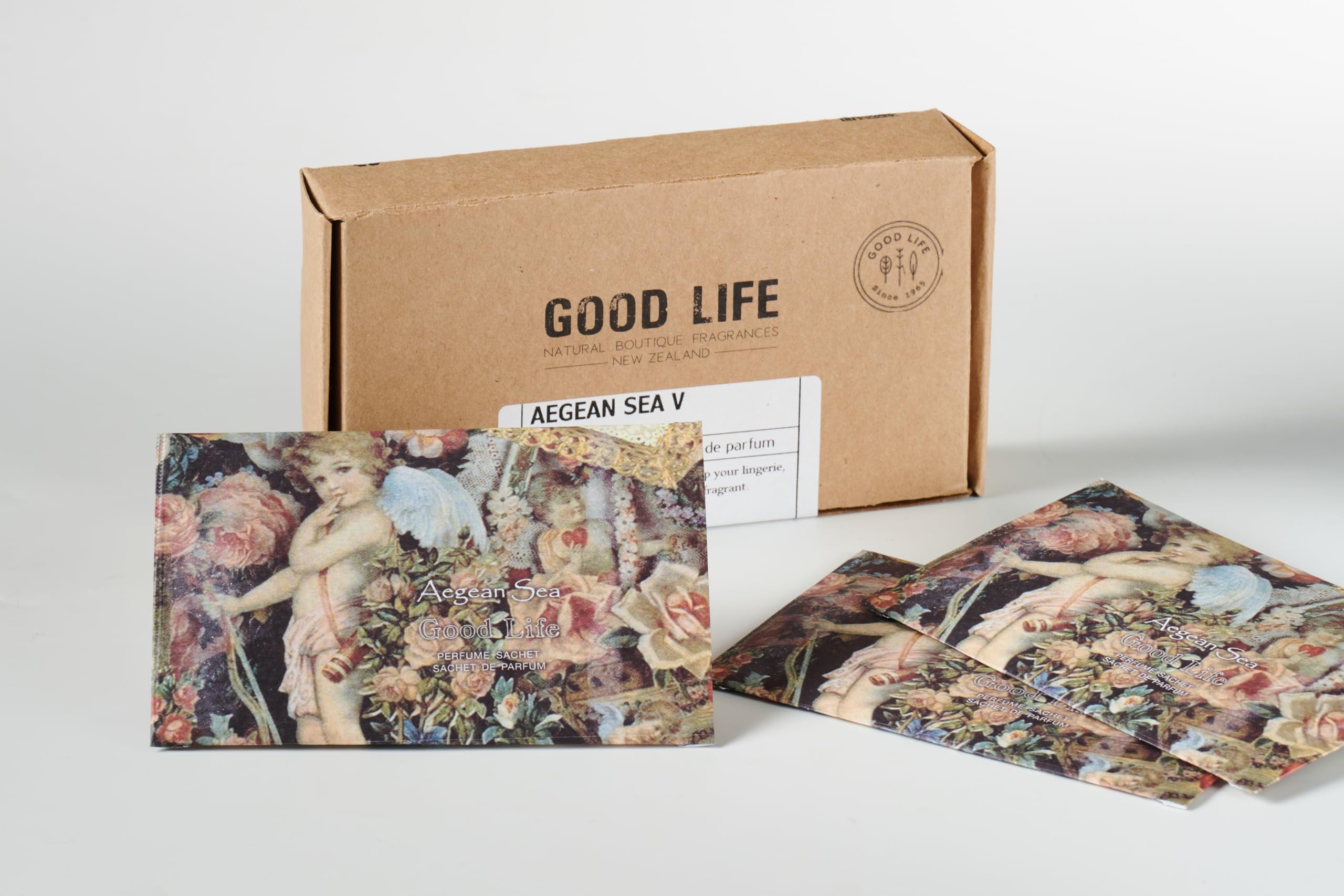 Good Life Ägäisches Meer Schrankduft Vintage | Entwickelt in Neuseeland | 12 Duftsäckchen