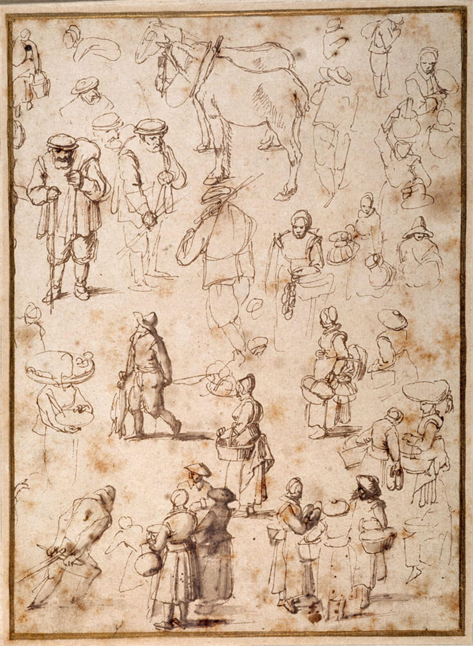 Posteriik No Frame Famous Print Pop Art Wall Art Graffiti Studies Of Peasants From Life By Jan The Elder Brueghel Art Prints For Home Decor 60X90cm