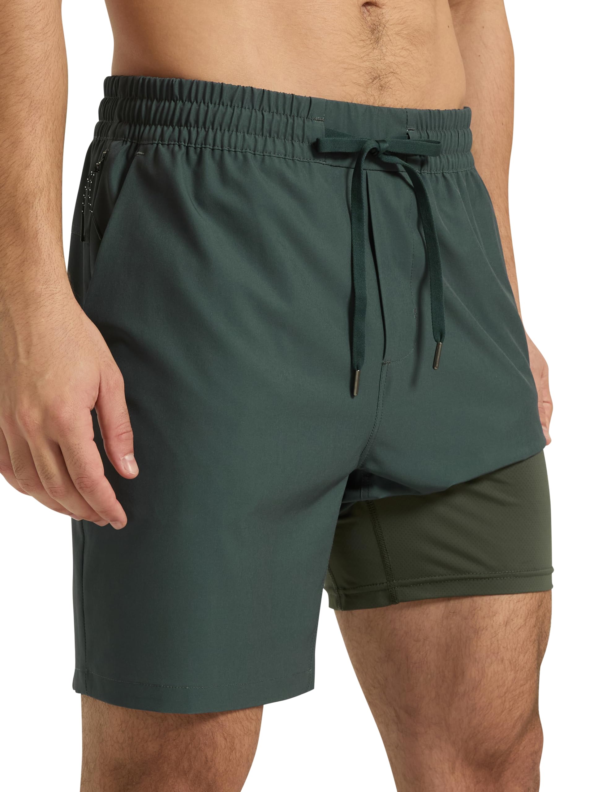 Arcweg 7-Inch Men's Swim Trunks, 2-in-1 Compression Liner with Pockets