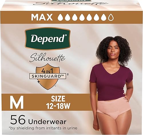 Miniatura 9 de Depend Silhouette - Ropa interior para adultos para incontinencia y posparto para mujer, máxima absorción, talla S, rosa, 16 unidades (el embalaje