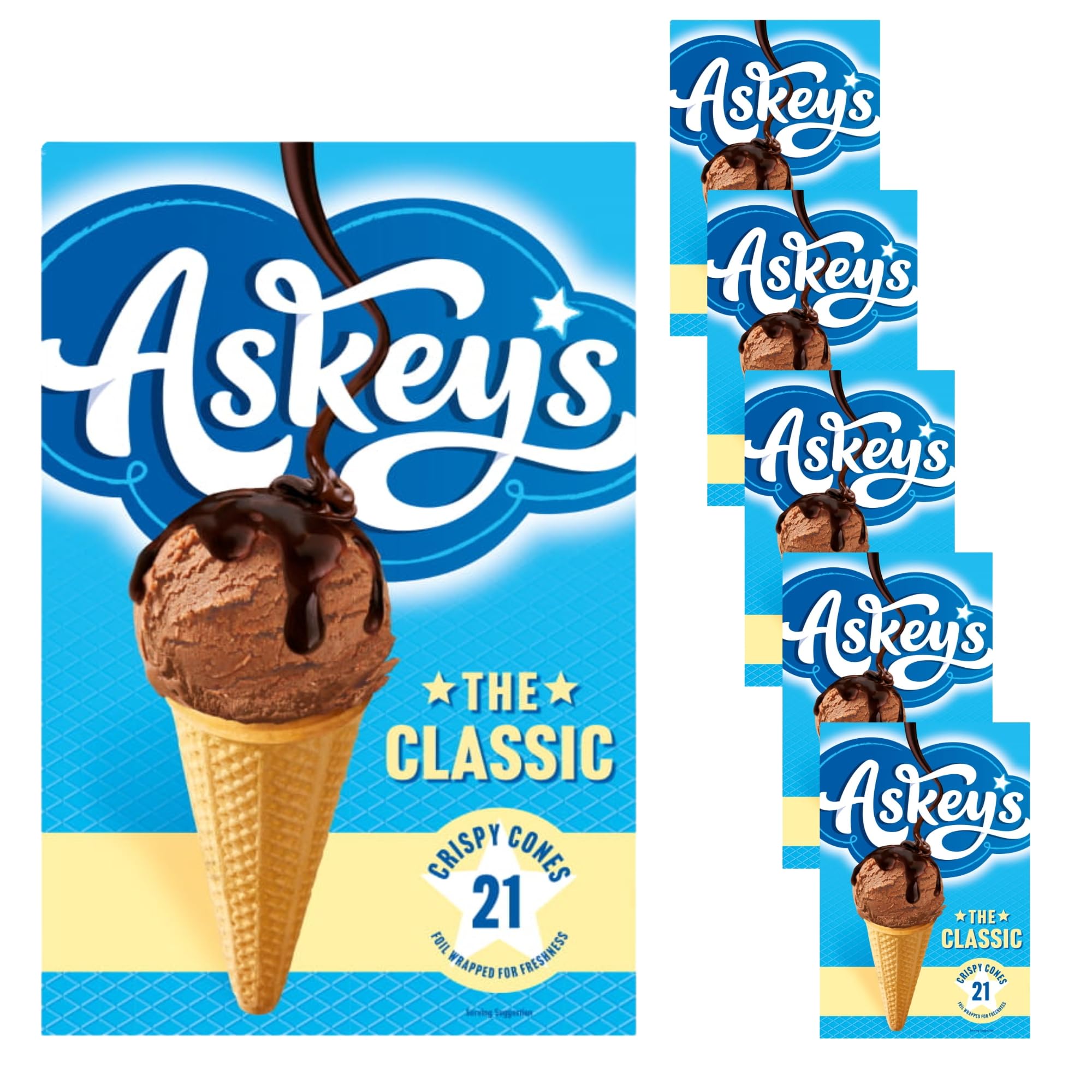 Askeys Original Cornets 21 Pack (Pack of 6)