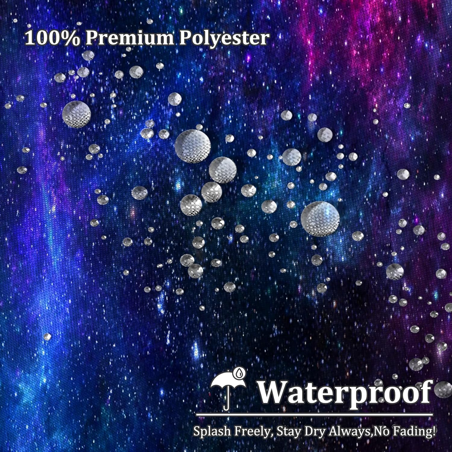 Renaiss 72 x 84 Inch Space Universe Shower Curtains Star Outer Space Celestial Shower Curtain for Boys Bathroom Starry Galaxy Bathroom Curtain Set Bathtub Trippy Nebula Bathroom Decor with Hooks