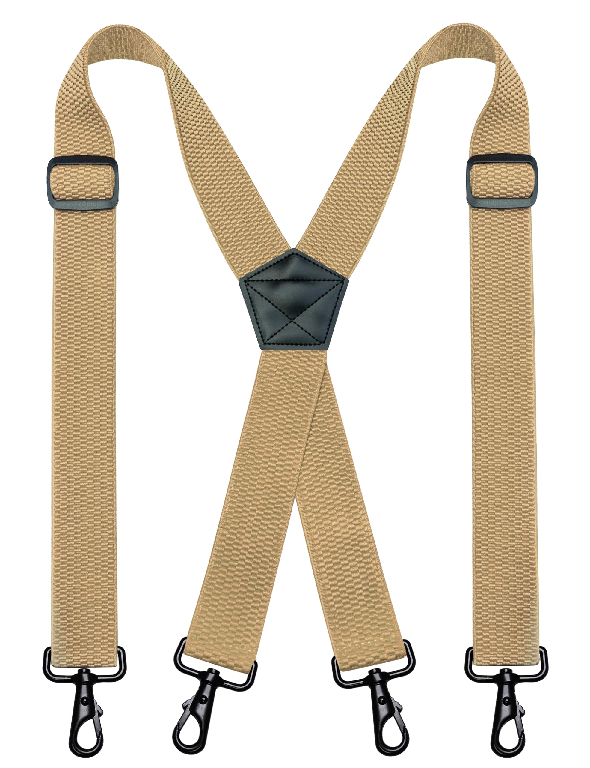 JEMYGINS 1.48" Wide Heavy Duty Suspender with 4 Swivel Hooks for Jeans Pants