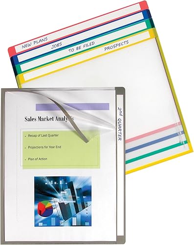 C-Line Carpetas de proyectos para escritura, poliéster pesado, colores surtidos, 8.5 x 11 pulgadas, 25 por caja (62160)