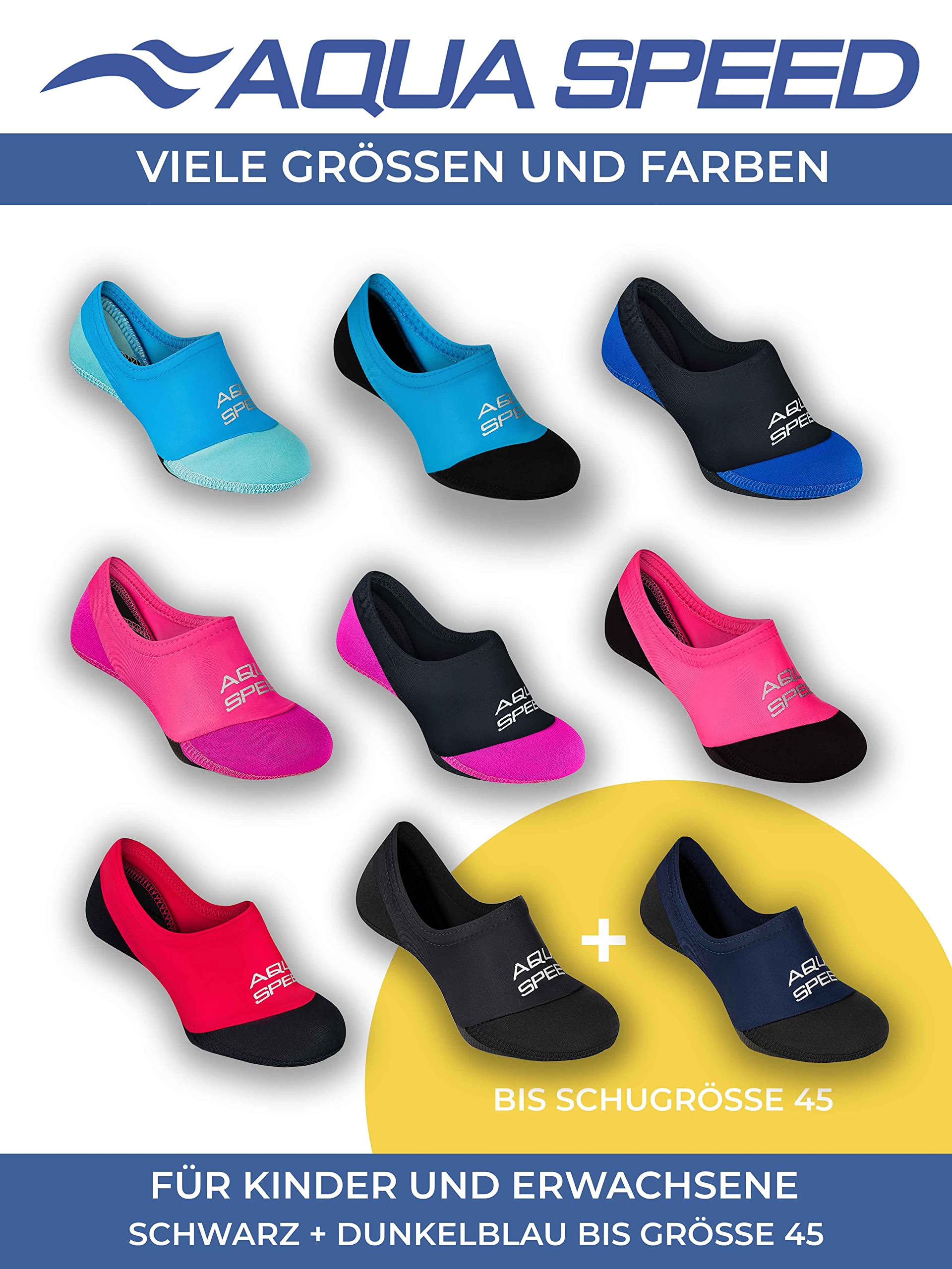 Calcetines de Neopreno Aqua Speed Neo para Niños con Suela Antideslizante