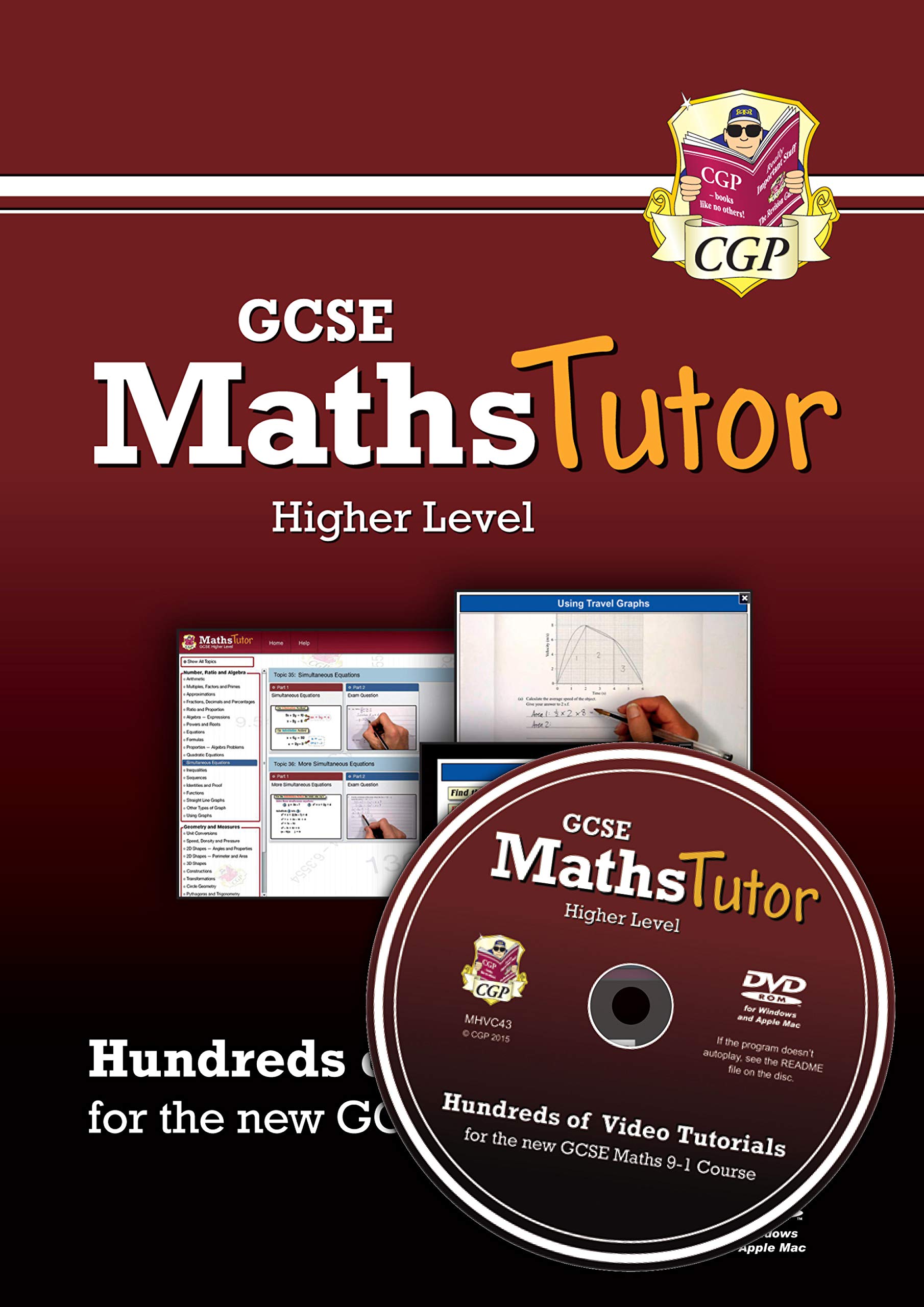 MathsTutor: GCSE Maths Video Tutorials (Grade 9-1 Course) Higher - DVD-ROM for PC/Mac (CGP GCSE Maths 9-1 Revision)