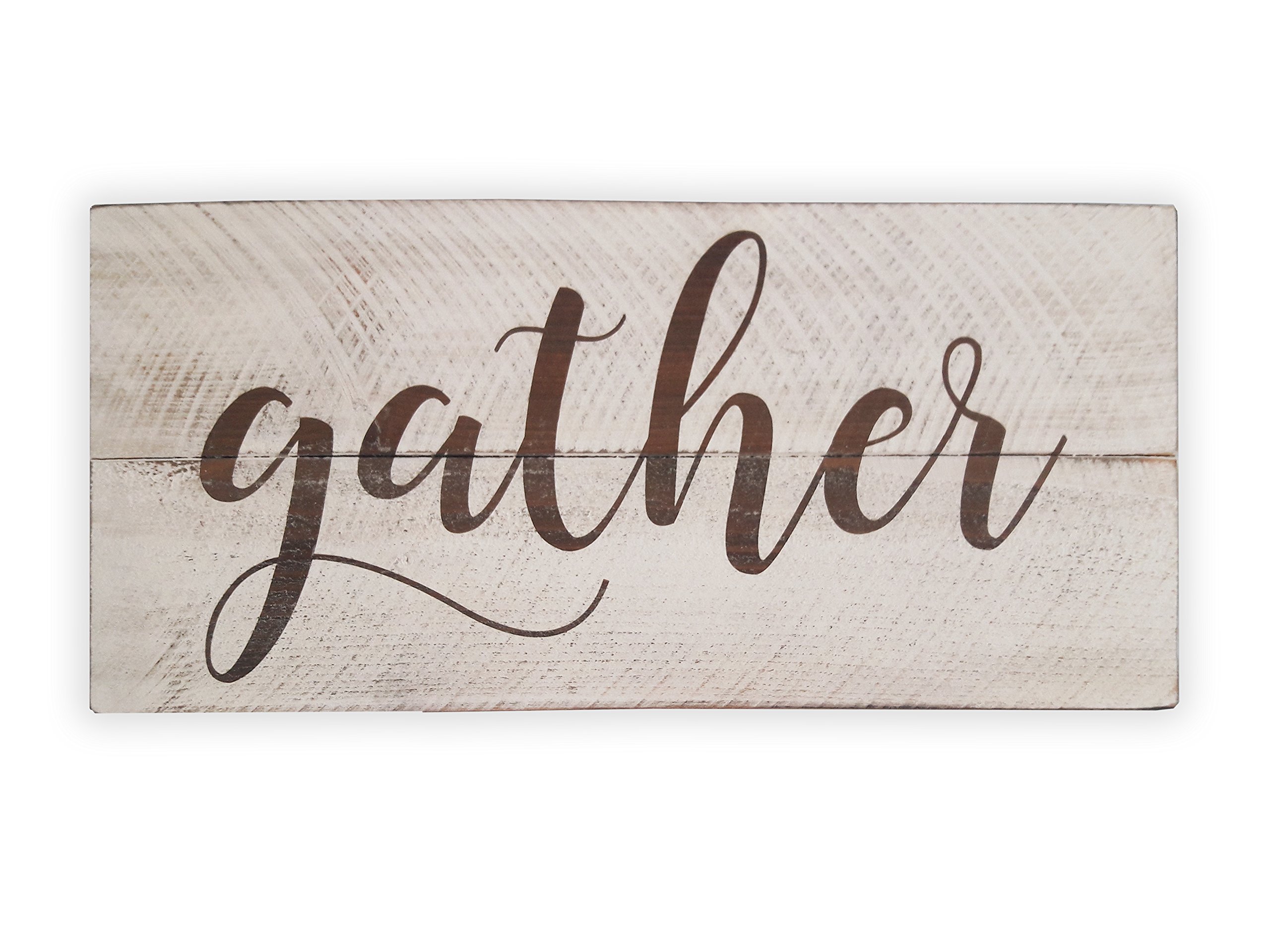 Note Card Cafe Rustic Engraved Wood Sign - 23" x 10.5" - Gather Options Pallet-Gather-White