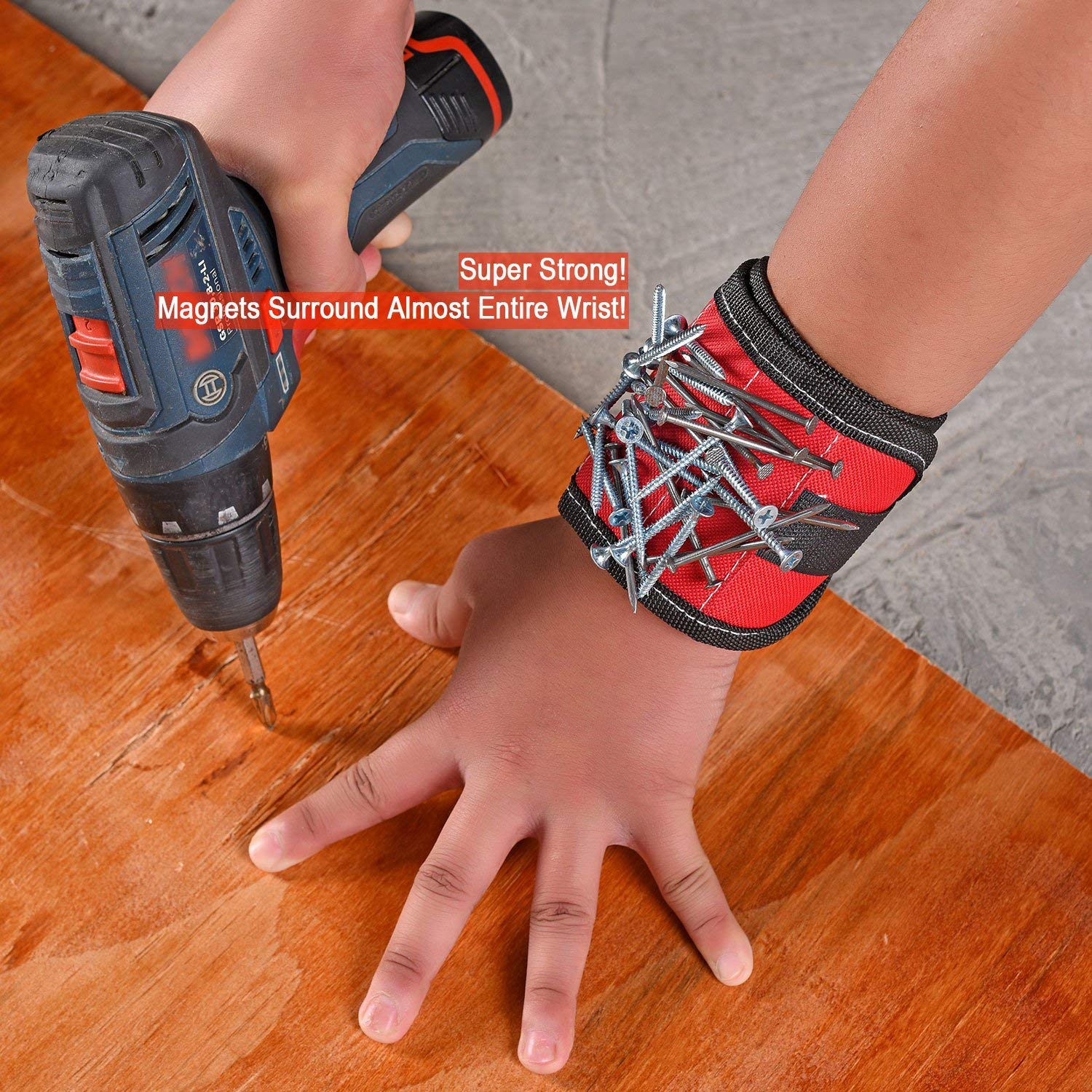 DEDSO Super Magnetic Wristband, Keeps Screws, Nails and Tools Handy While Working (Assorted Colour) 4