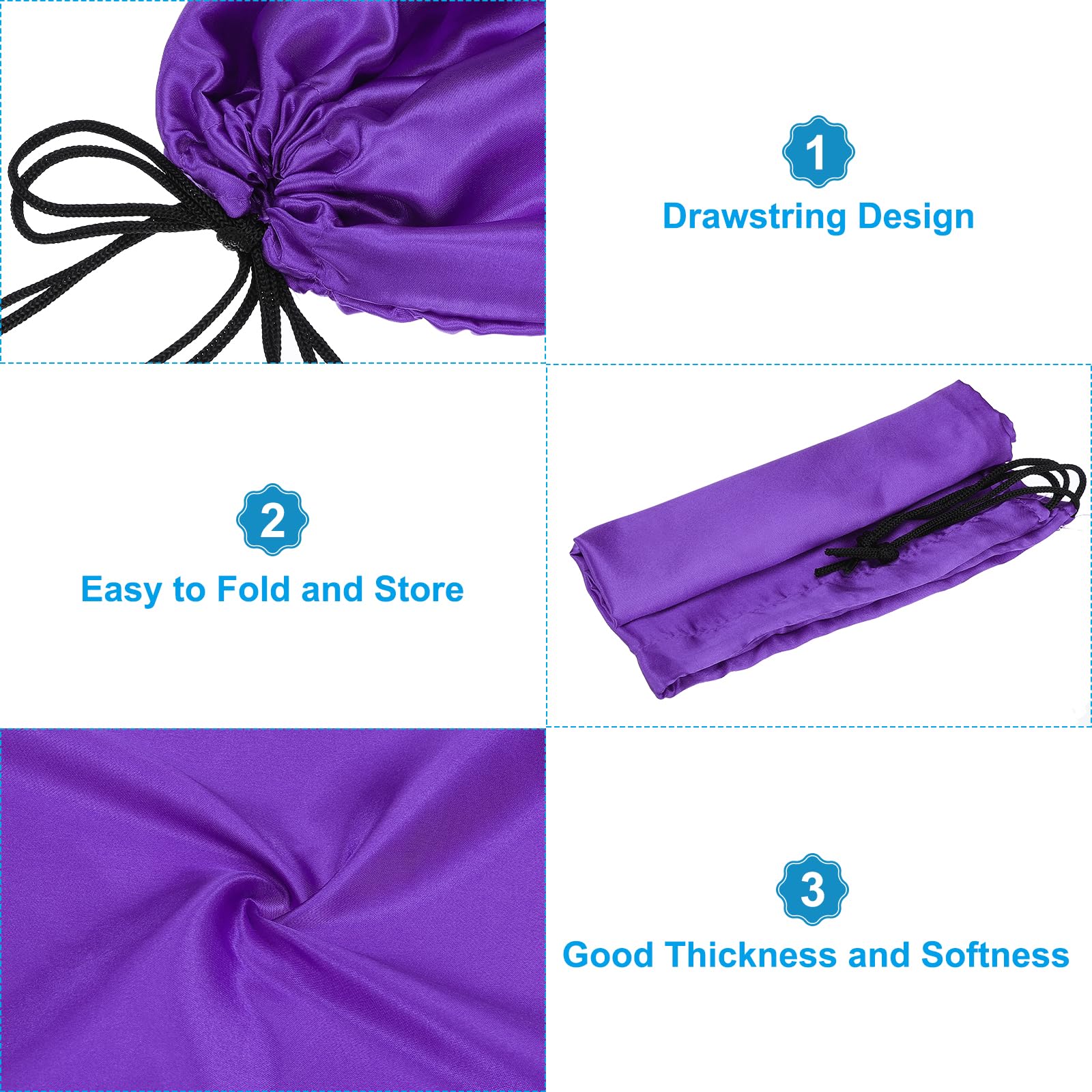 PATIKIL 23.6x19.7 Inch Dust Bags for Handbags 7 Pcs Purse Storage Bag Cover with Drawstring for Travel Storage Pouch Cloth Shoes Purple - Image 4