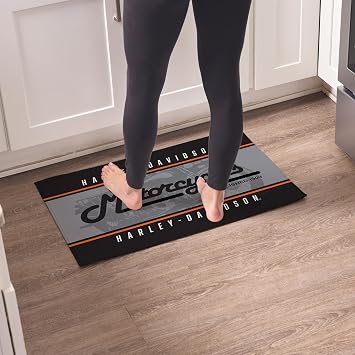 Northwest Harley-Davidson Washable Area Rug, Vintage Stripes, 20 x 32 in
