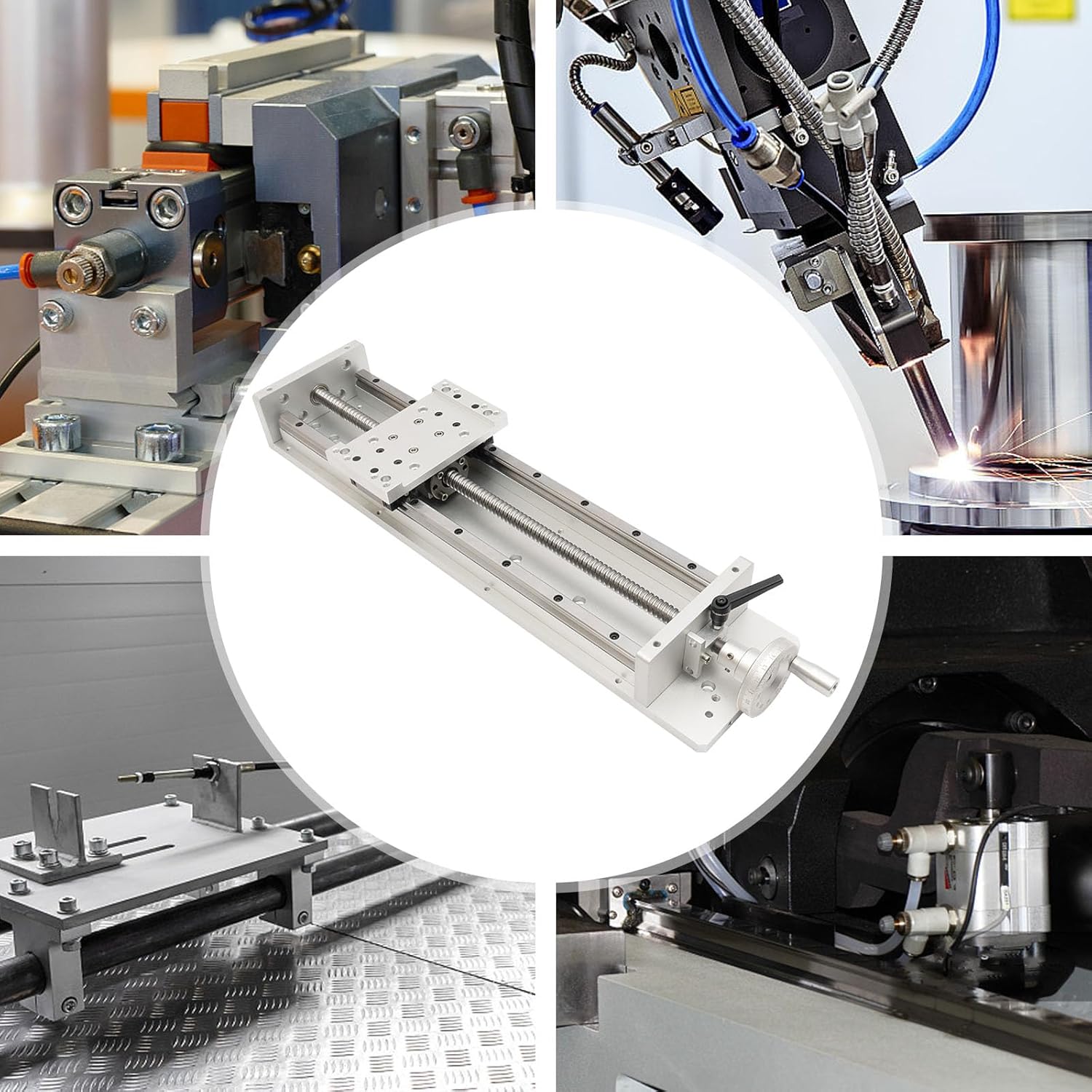 Manual Sliding Table 400mm SFU1605 XYZ Axis W/Lock Handwheel Industrial Linear Rail Cross Sliding Stage Table