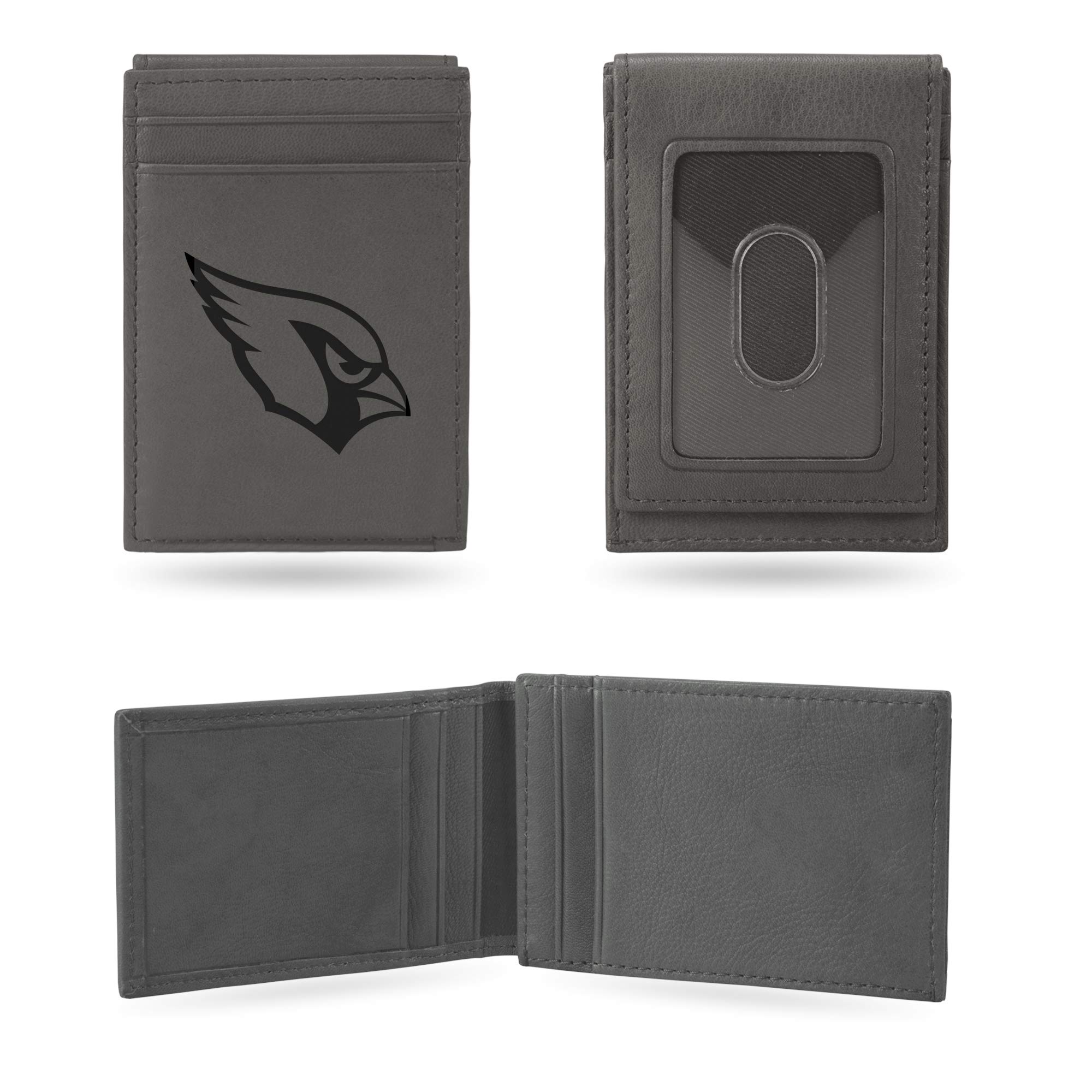 Rico Industries NFL Football Laser Engraved Front Pocket Wallet - Compact/Comfortable/Slim, Gray, Front Pocket, Lefpw Laser Engraved Front Pocket Wallet — image 1