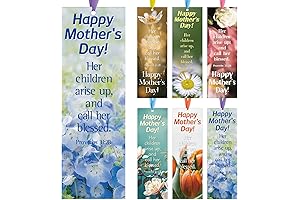 Precious 60 Pcs Religious Proverbs 31: 28 Mother's Day Bookmark