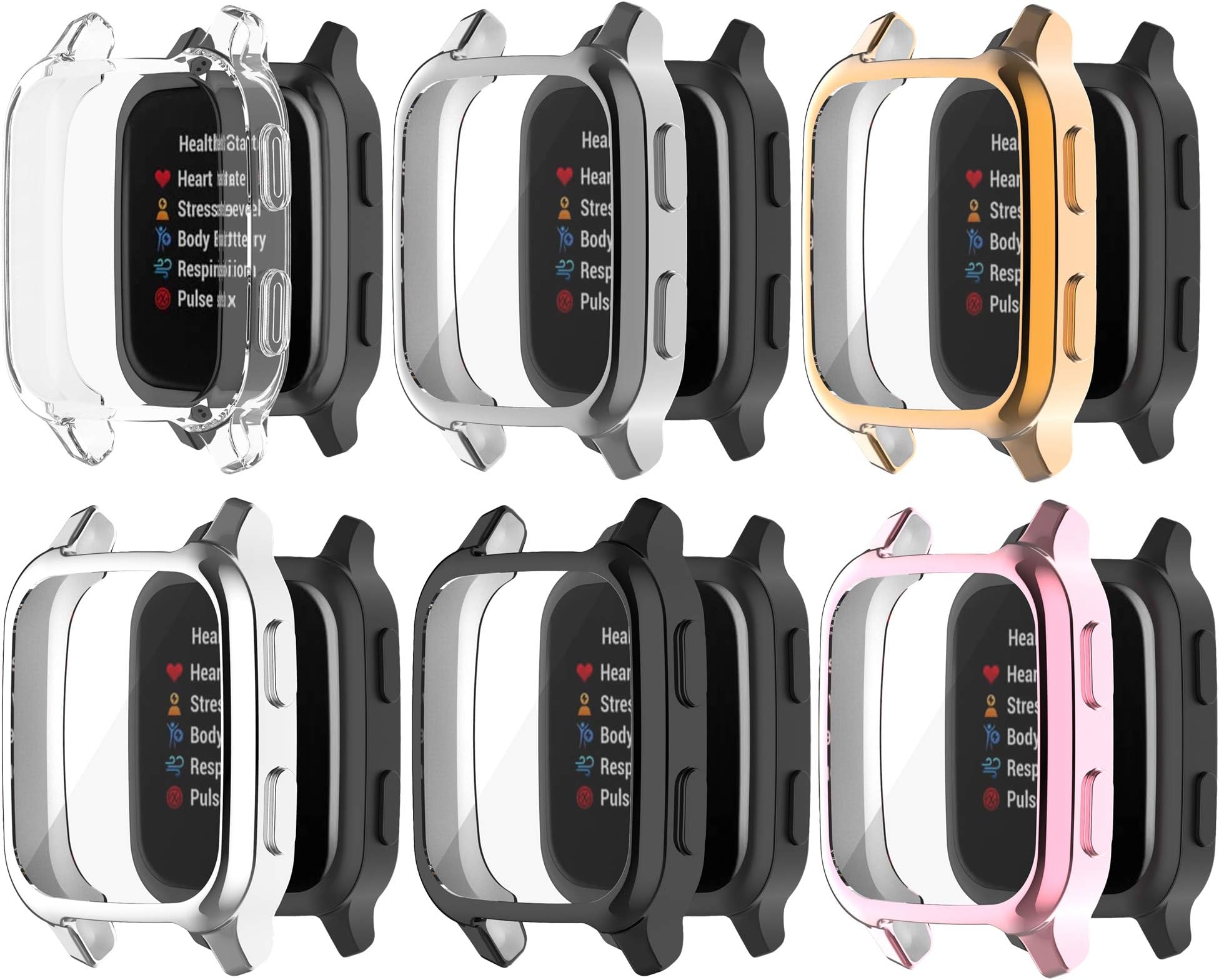Für Garmin Venu SQ / SQ2 Music Uhr Schutzhülle TPU Screen Protector Cover Case