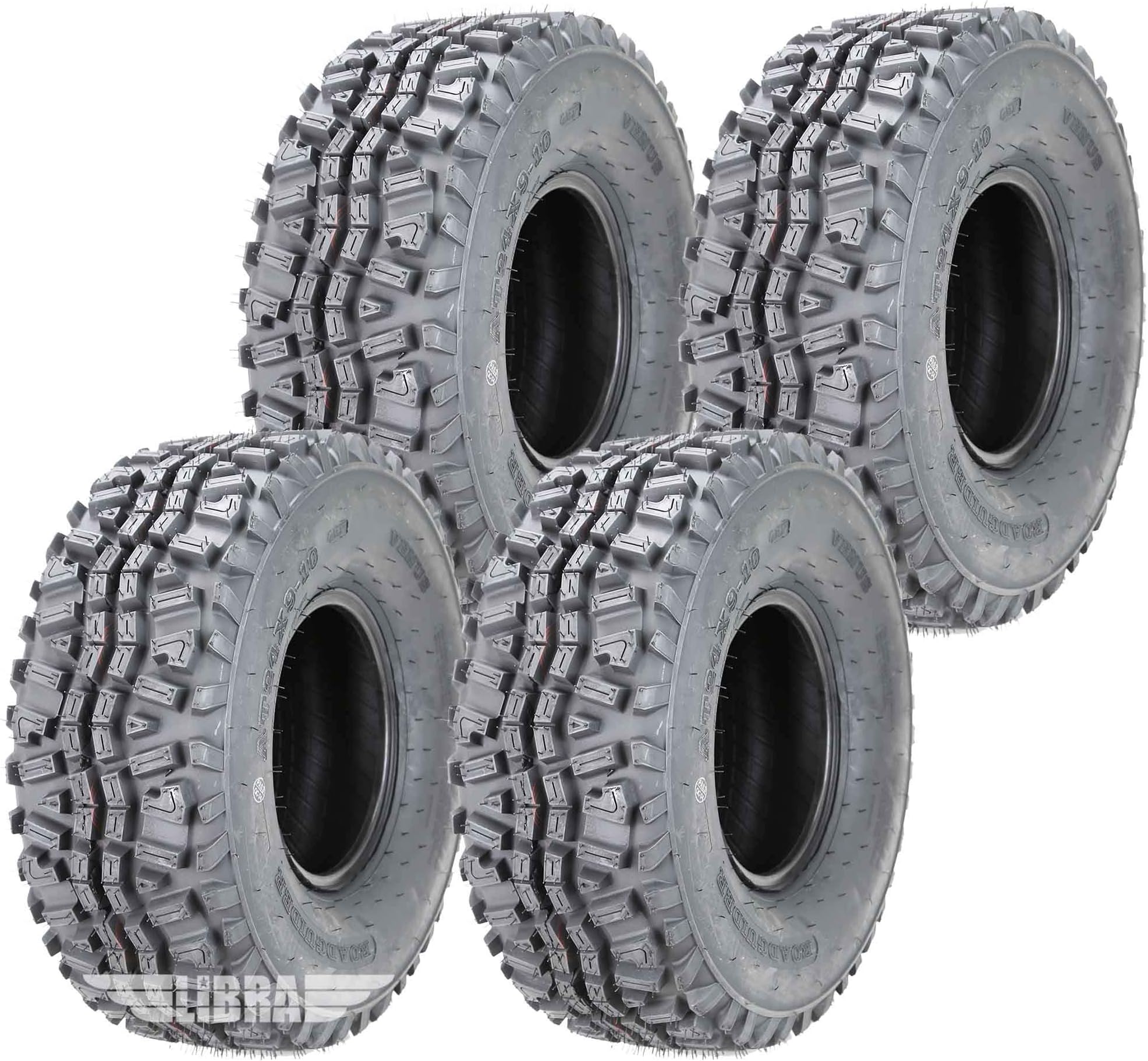 ROADGUIDER Full Set of 4 ATV/UTV Tires 23x11-10 6PR fit for 01-08 Kawasaki MU...