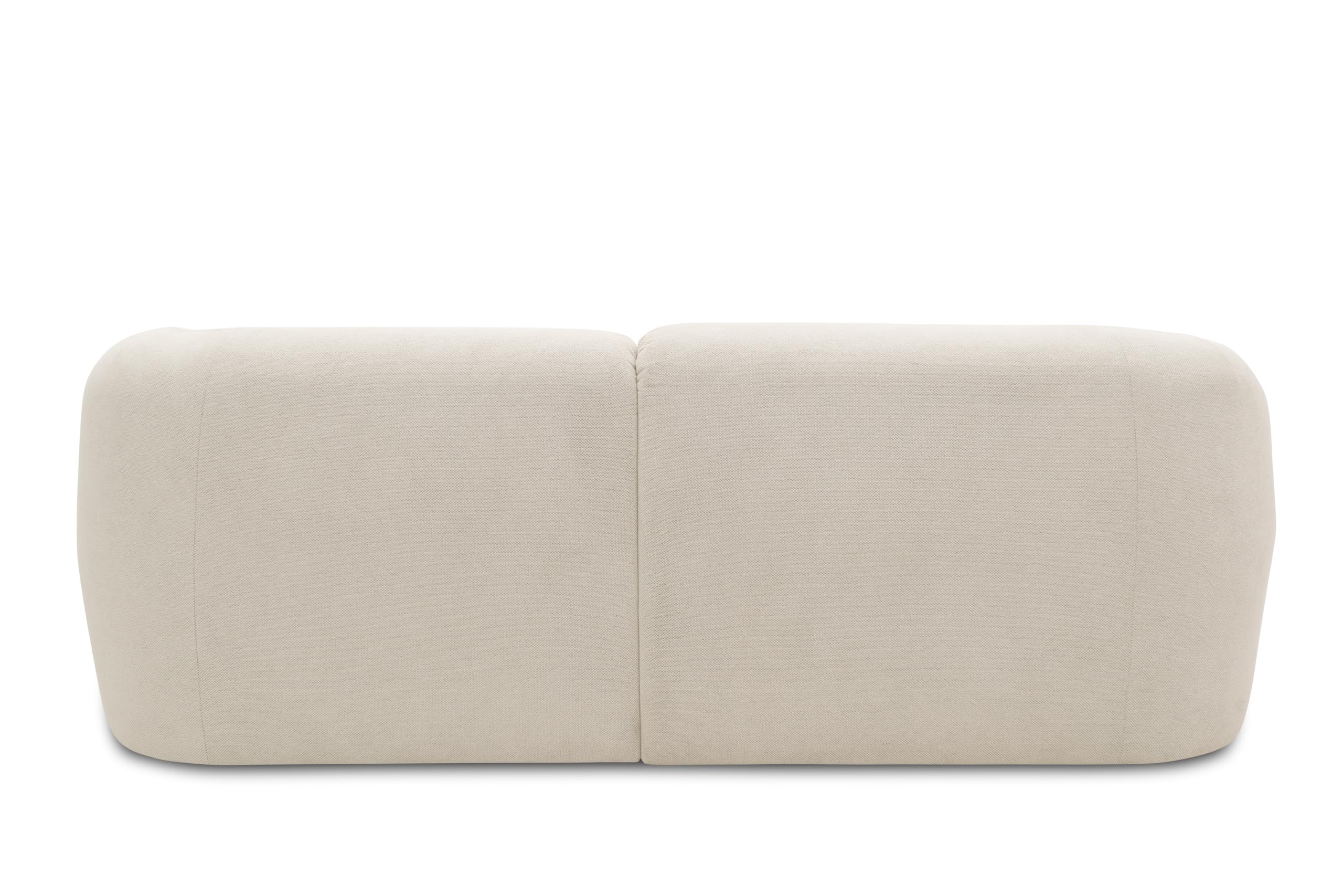 DOMO. collection Ecksofa Ansina, Taschenfederkern, Creme | Longchair rechts mit Taschenfederkern, komfortable Polsterecke in L-Form, 216 x 196 x 76 cm (BxTxH)