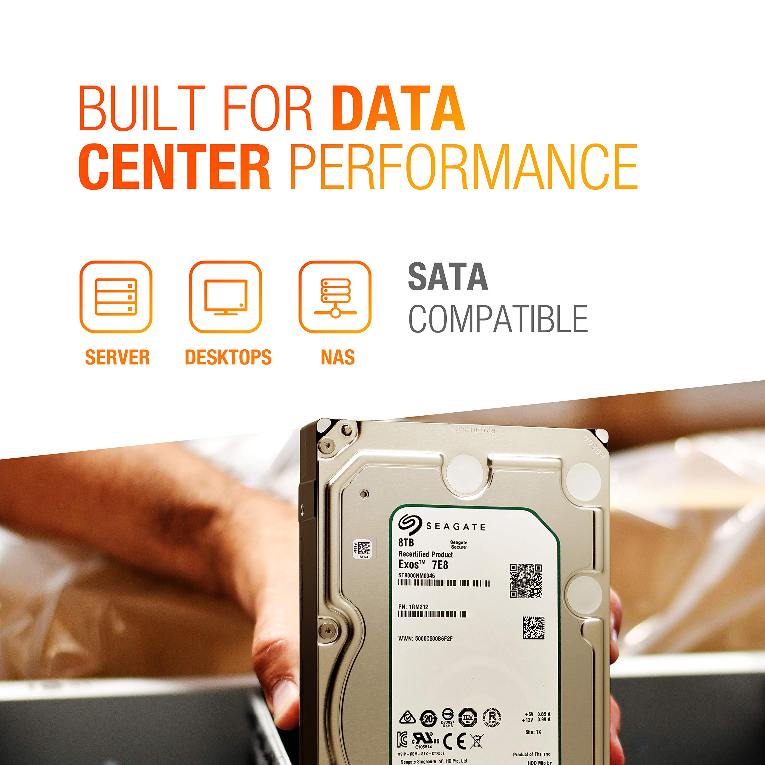 Seagate Exos 7E8 8TB Server Festplatte - 3,5" SATA 6Gb/s 7200RPM Enterprise HDD