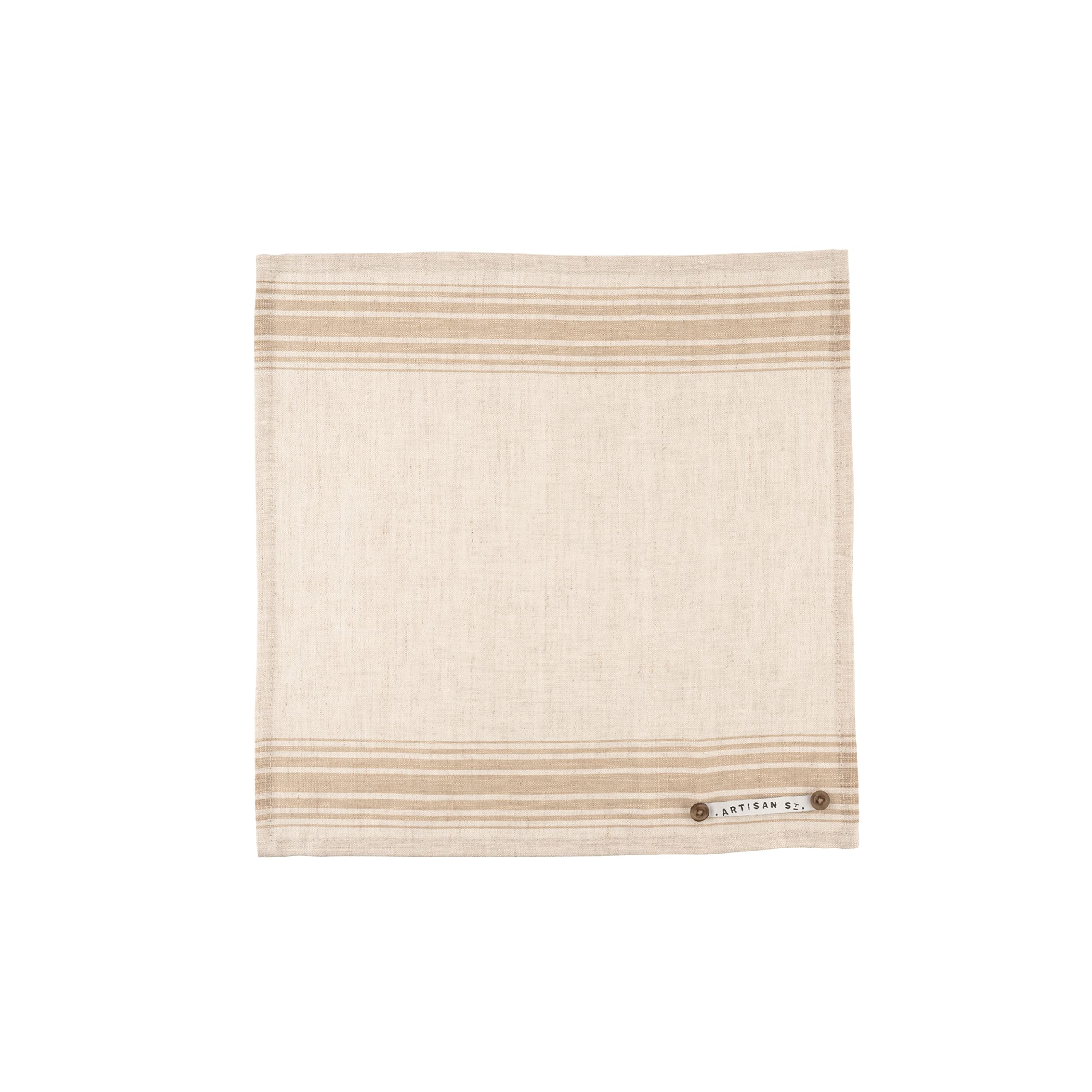 Captivate Beige Artisan Street Linen Napkins - Set Of 2