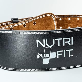 Nutri Fit Plus Premium Leather Weight Lifting Belt for Fitness, Weight Lifting - Support for Men and Women - Deadlift Professional Training Belt (Small)