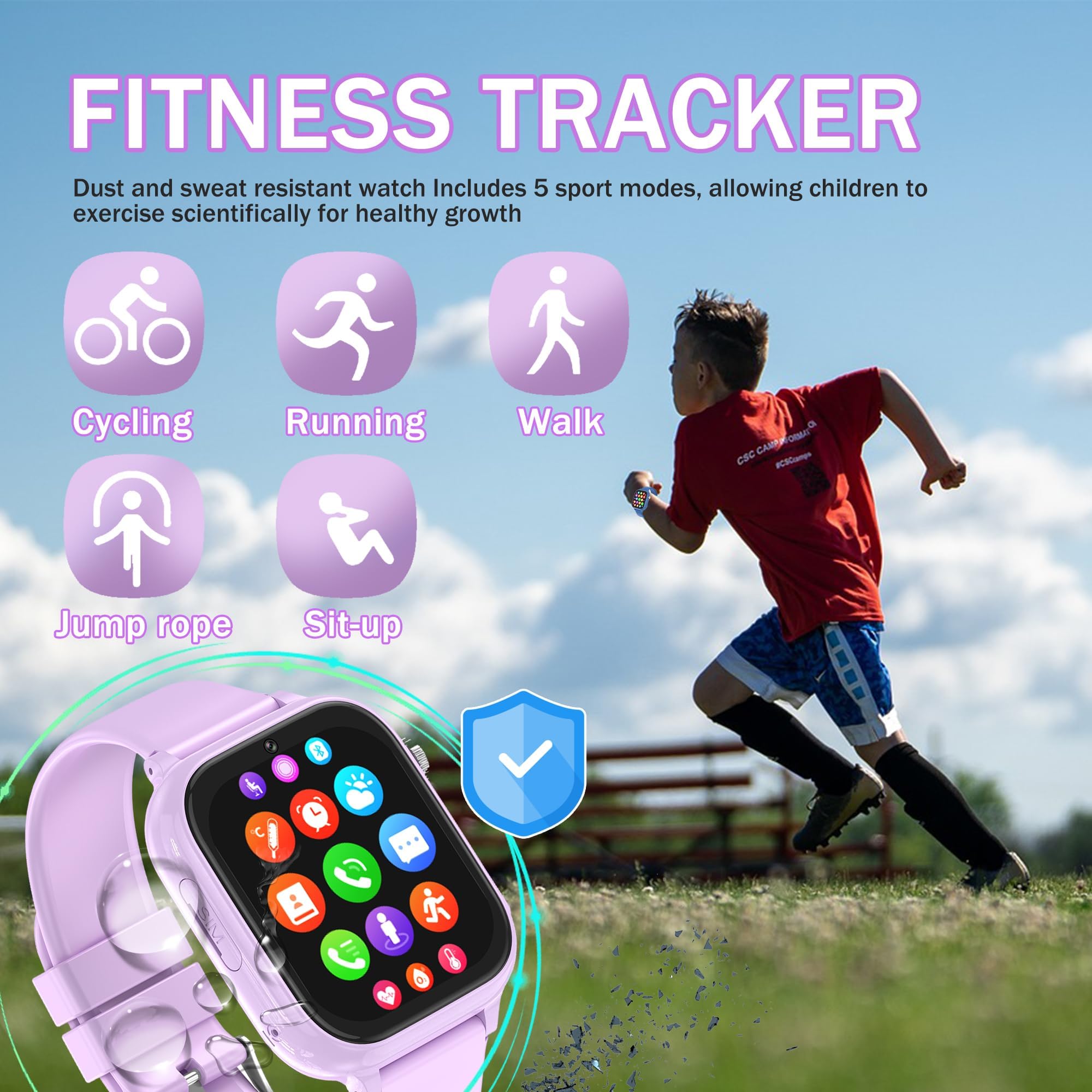 Reloj GPS Inteligente Niños 4G, Llamadas de Video y Telefono,SOS,SMS,Face ID,App Store,Varios Fondos de Pantalla,WIFI,Smartwatch Niños con Localización en Tiempo Real y Modo Escolar de Regalo Infantil