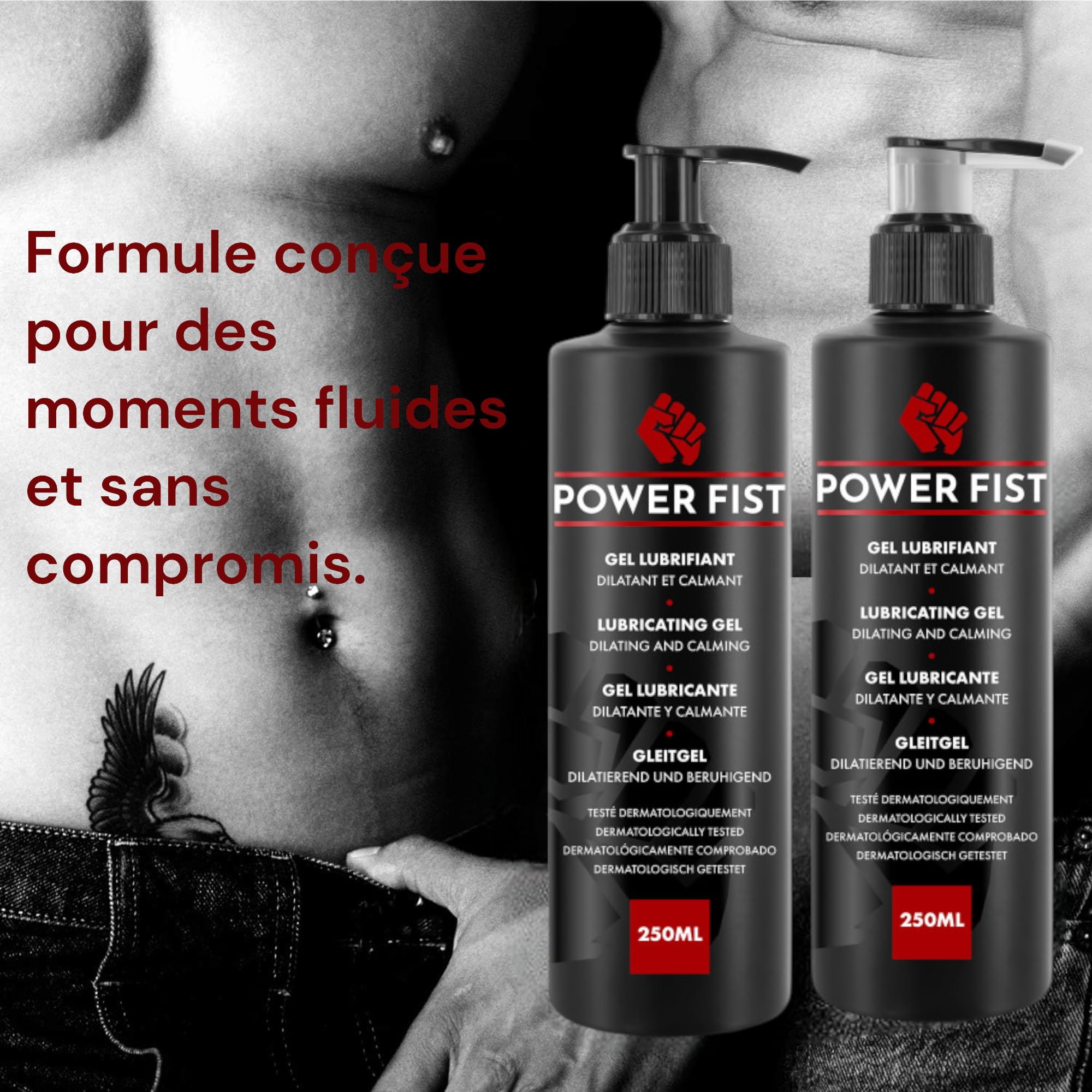 Power Fist Lubrifiant 250ml – Ultra Glisse Spécial Fortes Dilatations | Confort Longue Durée, Compatible Jouets & Préservatifs | Formule Sûre, Hypoallergénique, Base Eau