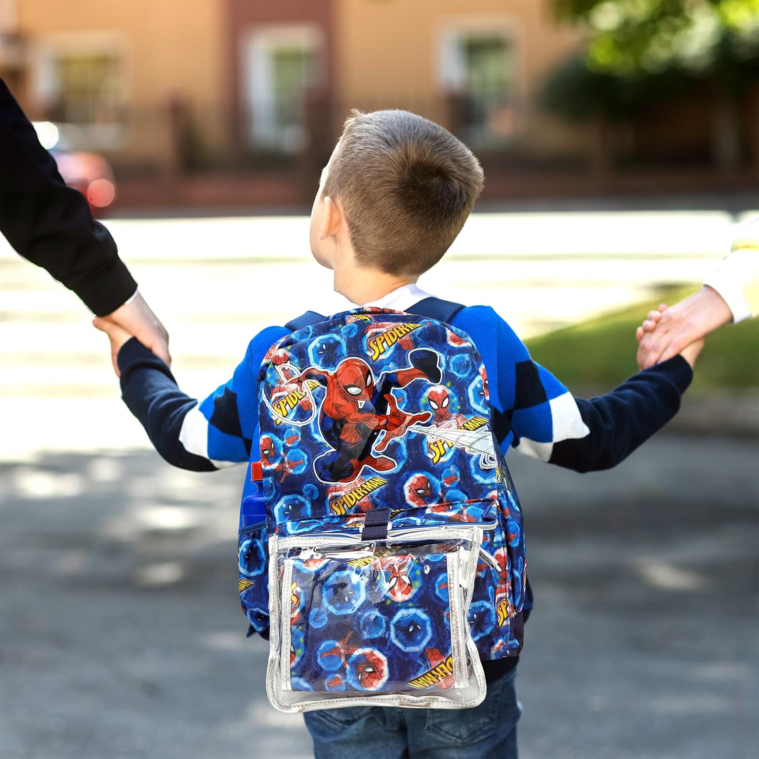 Spiderman Backpack 6 Pcs Set - 16" Kindergarten Elementary Kids Spider Man Avengers Backpack For Boys 4-6 - Marvel Spiderman Gift Bookbag - Image 6