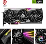 MSI GeForce RTX 4080 16GB GAMING X TRIO Gaming Graphics Card - 16GB GDDR6X, 2610 MHz, PCI Express Gen 4, 256-bit, 3x DP v 1.4a, HDMI 2.1a (Supports 4K & 8K HDR) - 2