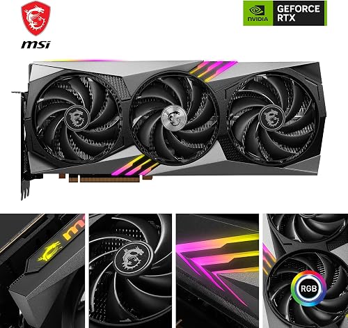 MSI GeForce RTX 4080 16GB GAMING X TRIO Gaming Graphics Card - 16GB GDDR6X, 2610 MHz, PCI Express Gen 4, 256-bit, 3x DP v 1.4a, HDMI 2.1a (Supports 4K & 8K HDR) - 2