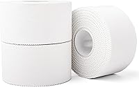 iFwevs 3-Pack White Athletic Sports Tape 1.5in x 35ft - Easy Tear, Strong Adhesive No Residue for Injury Support in Tennis, Boxing & Gymnastics