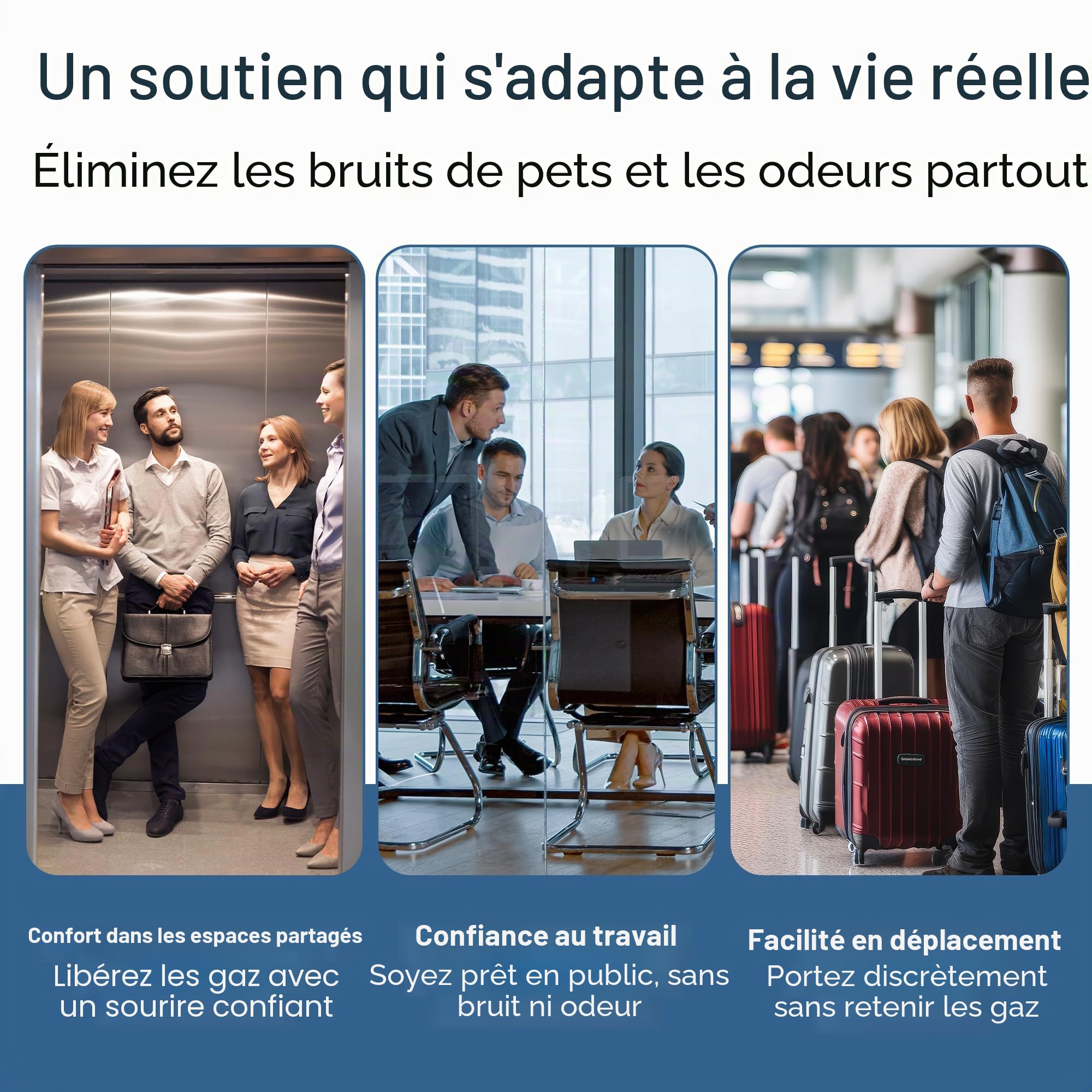 Élimination des flatulences à haute absorption ! Éliminez les odeurs et le bruit jusqu'à 100% ! Pas d'embarras flatulence lié à l'alimentation, au syndrome du côlon irritable, IBS, diverticulite,