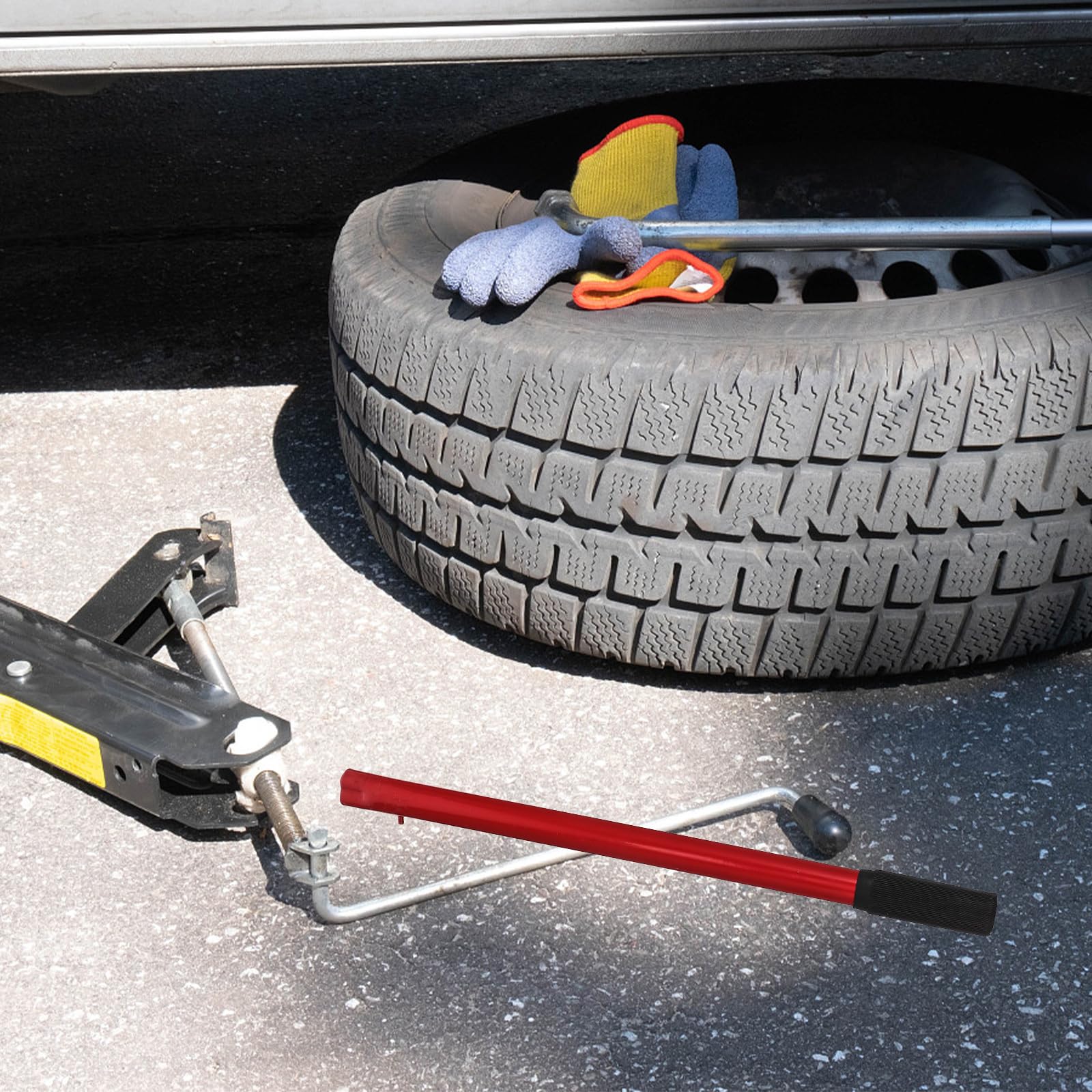 PACKOVE Poignée De Cric Hydraulique De Sol 2 Tonnes Poignée De Remplacement Antidérapante Barre De Levier Horizontale Accessoire Garage Atelier 14.69In