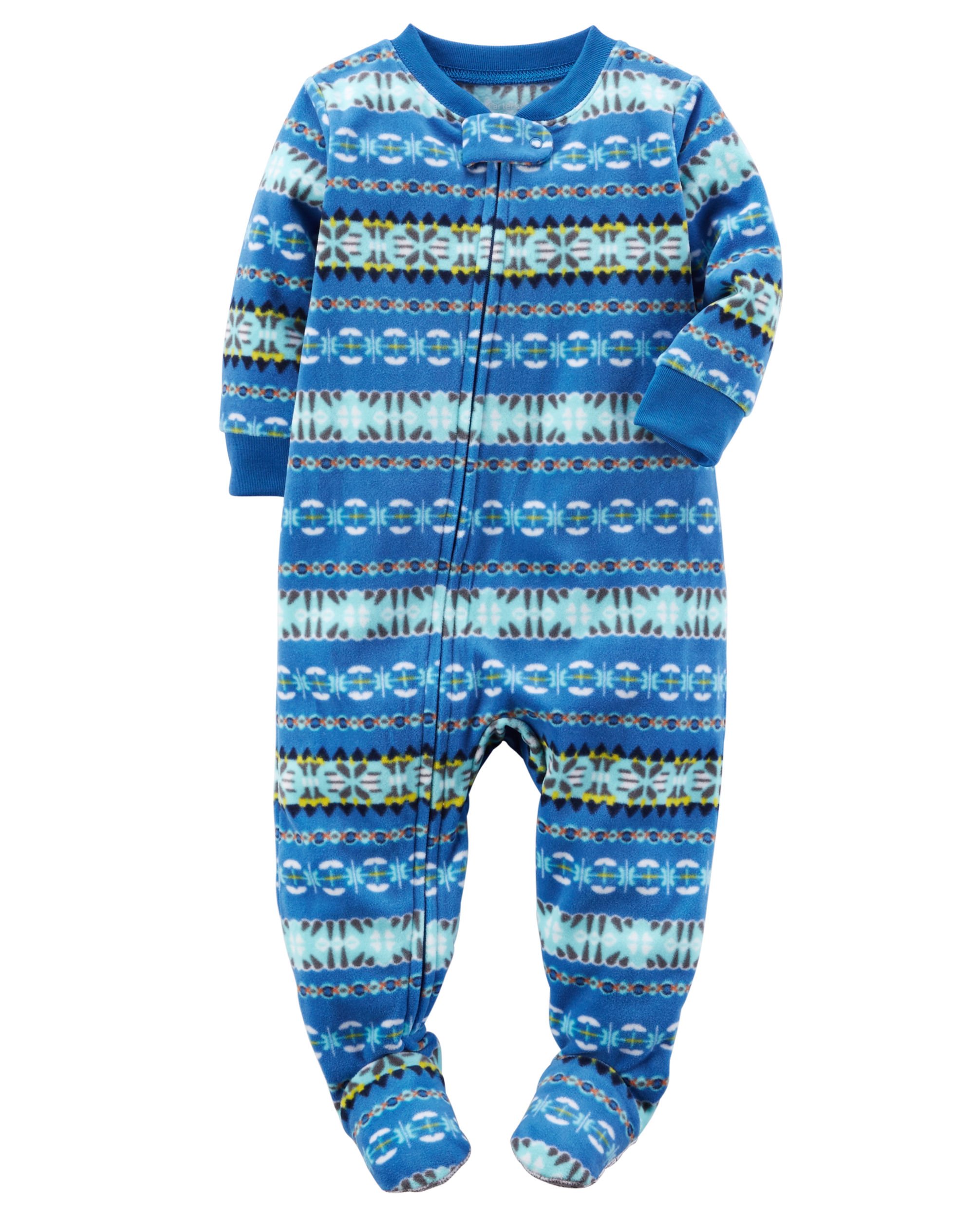 Carter's Baby Boy's One Piece - 6 Months - Blue Fair Isle