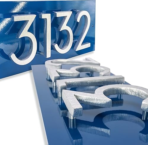 Miniatura 3 de Placa de dirección horizontal con número flotante de 3 pulgadas, diseño de aluminio recubierto de polvo, fácil de instalar, fabricado con orgullo