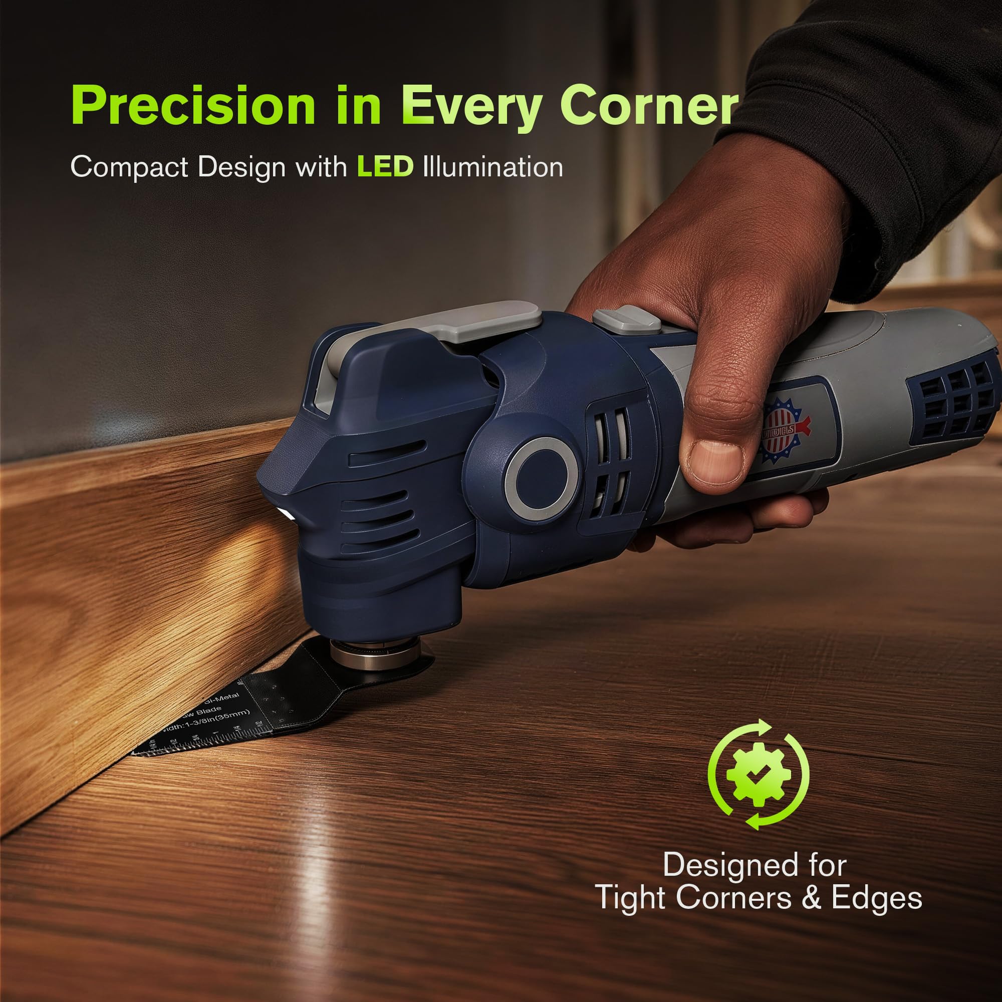 Corded Oscillating Multi-Tool Kit - 400W & 6 Speed -6