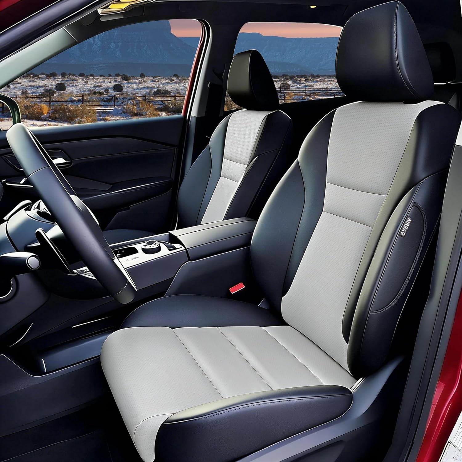 Rogue Seat Covers, Custom-Made Leather Seat Covers for The Rogue, Suitable for The 2021 2022 2023 2024 2025 2026 Trim（2026.5）(Regular, 5-Seats) 5-Seat Custom Seat Cover, Black