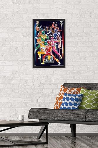 Miniatura 2 de Trends International Power Rangers - Póster de pared del grupo 30, 14.72 x 22.37 pulgadas, versión enmarcada en negro
