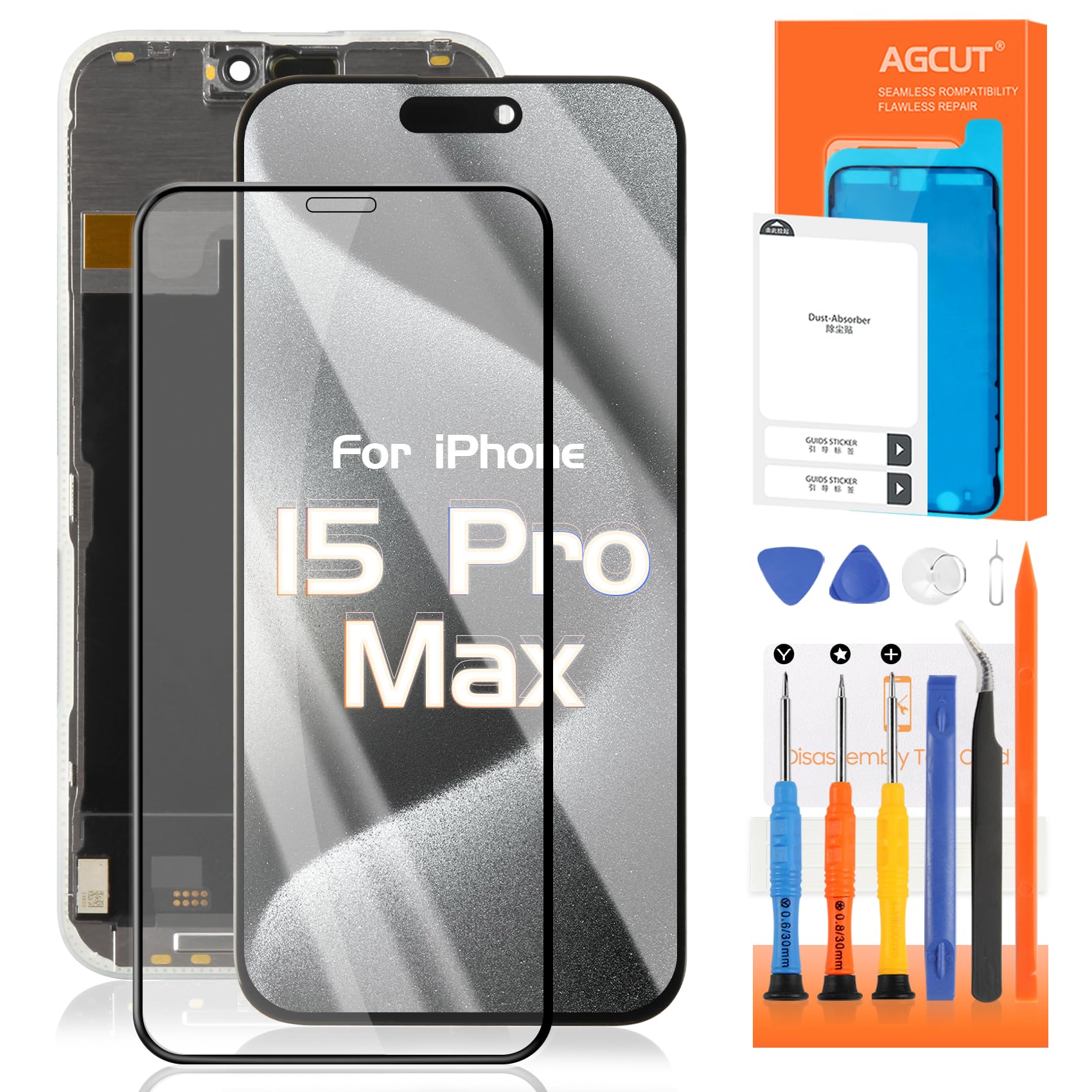 Display OLED Di Ricambio Per IPhone 15 Pro Max – Schermo 6,7″ Con Tool Kit, Compatibile A2849/A3105/A3106/A3108 - 4