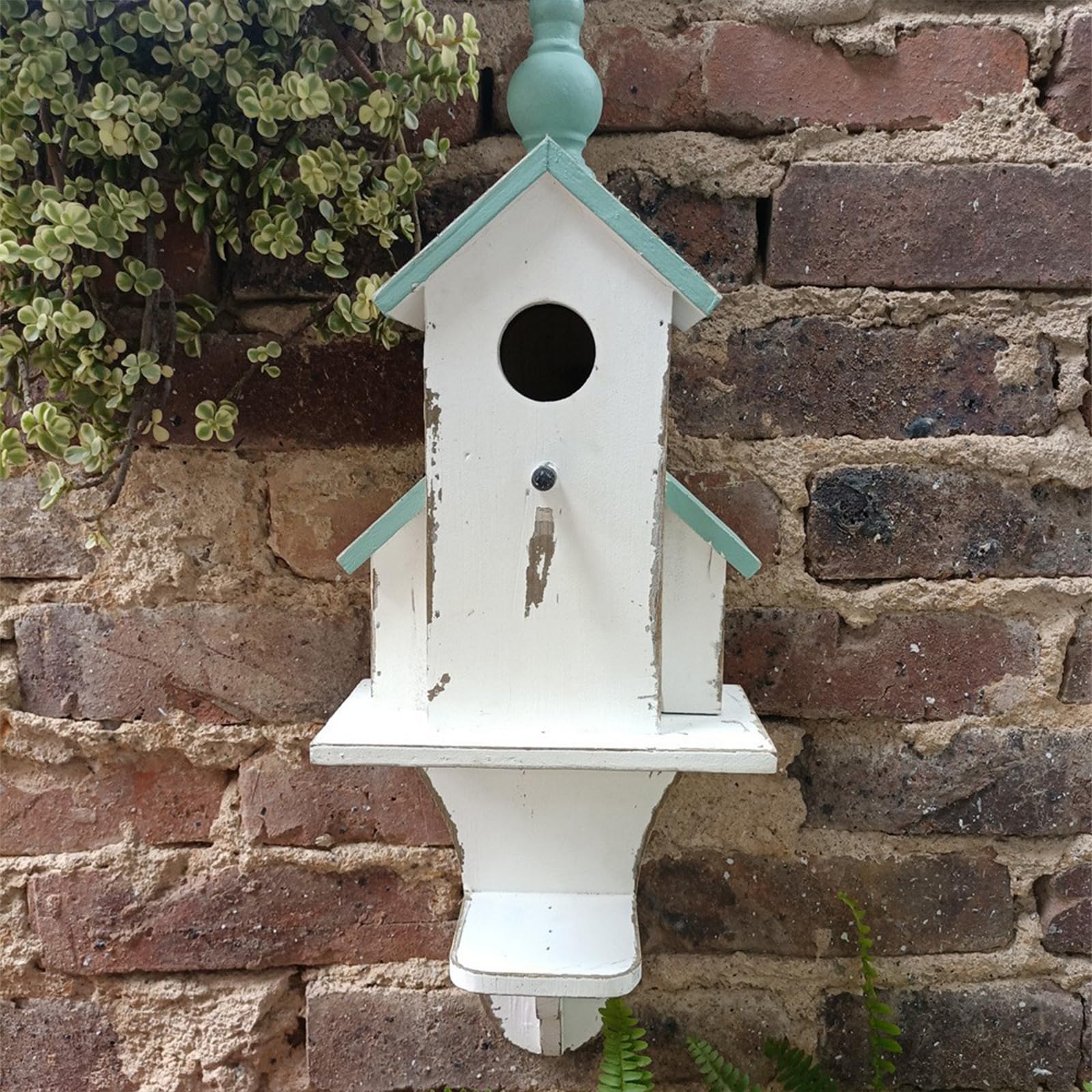 Casa colgante para pájaros para jardín al aire libre, yar, nido de cría de pájaros, para patio, refugio para pinzones, decoración de pared de casa de jardín