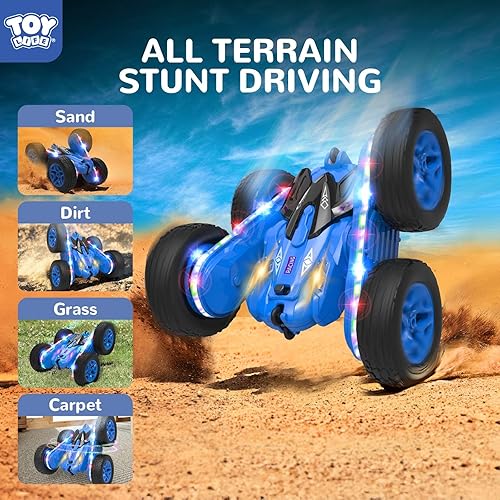 Miniatura 5 de TOY Life Coche de control remoto para niños de 2.4 G HZ, auto de acrobacias a control remoto, juguetes de control remoto para niños y niñas, auto de