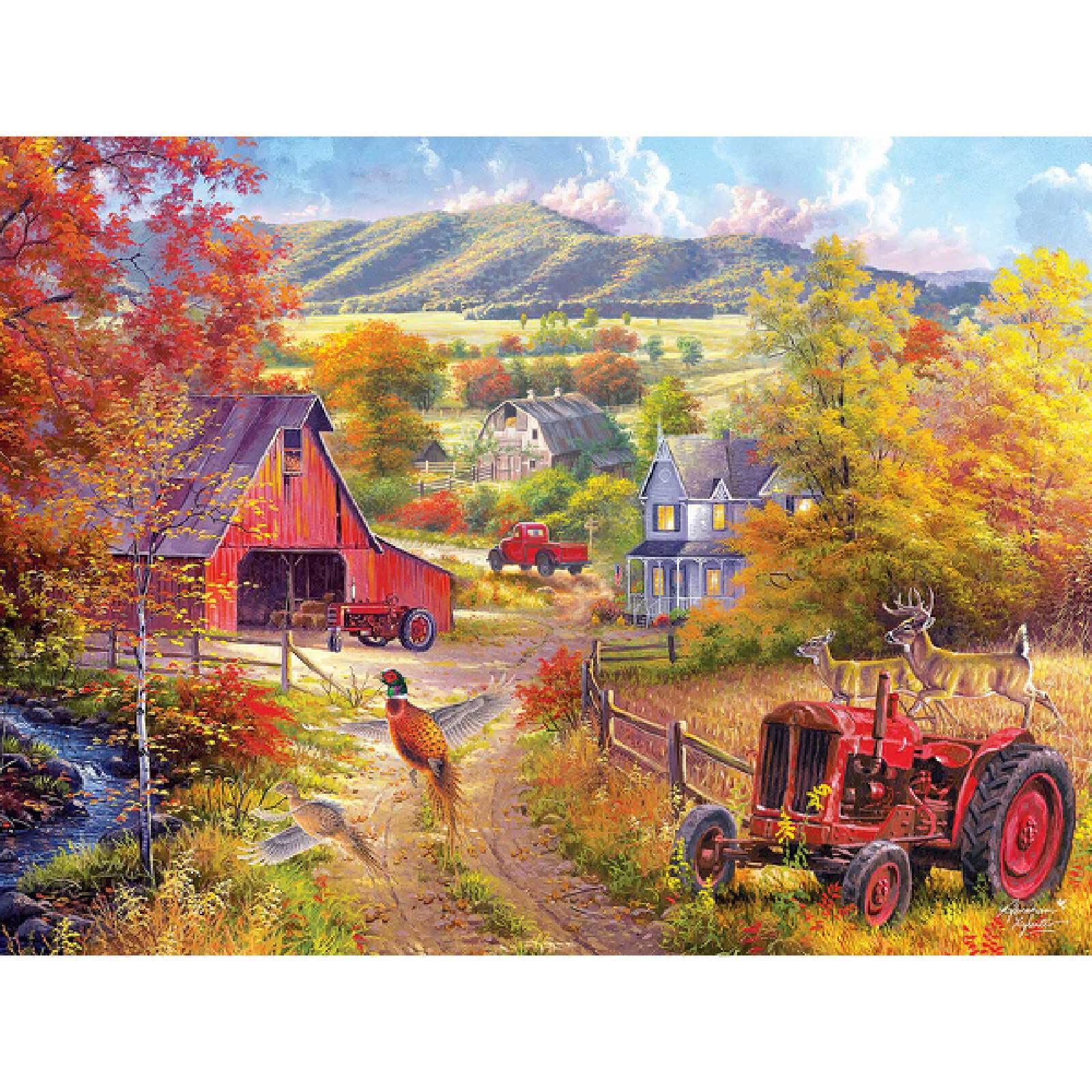 ZHXXFD 5D Diamond Painting Kits for Adults Kids Full Drill Farm Tractor 30X40 Diamond Art Rhinestone Round Beads Cross Stitch Embroidery Mosaic,D236