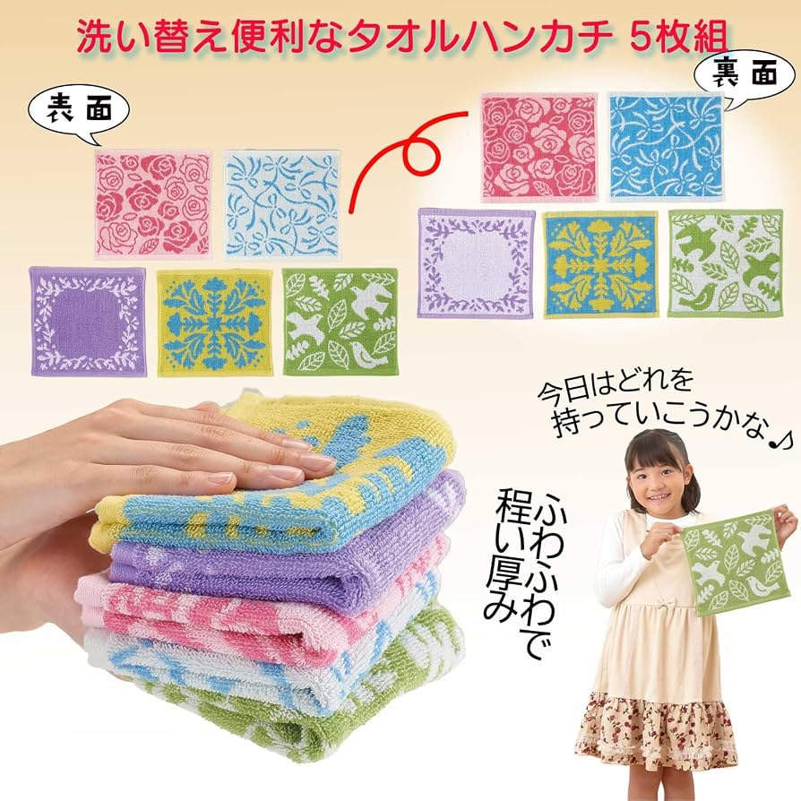 Hiro Shoji 87021800 Handkerchief, Convenient Wash and Change Towel